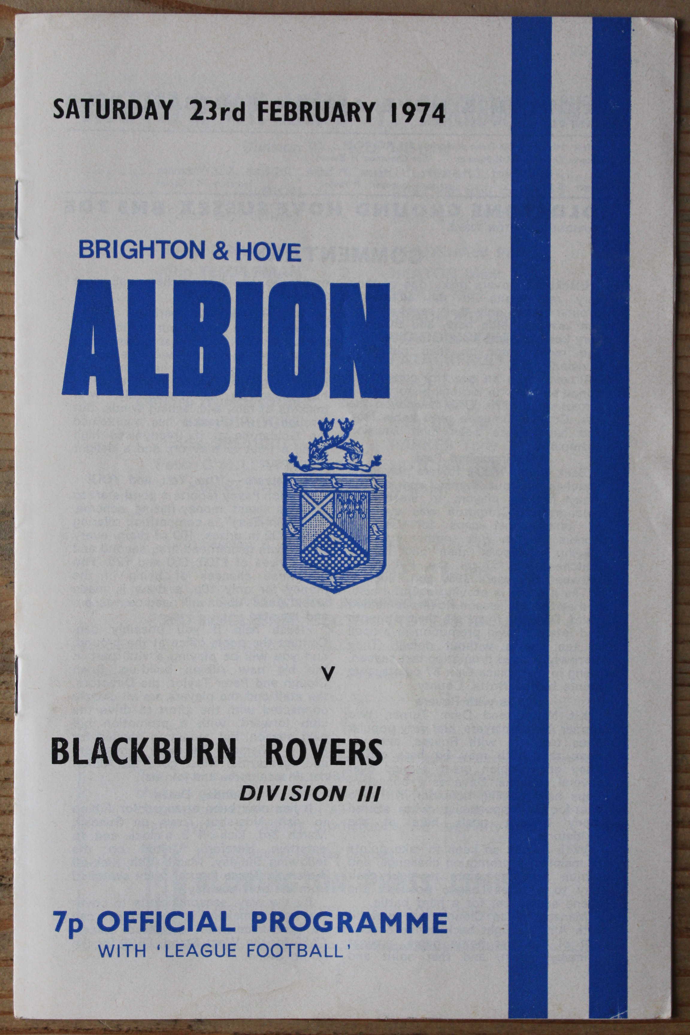 Brighton & Hove Albion FC v Blackburn Rovers FC