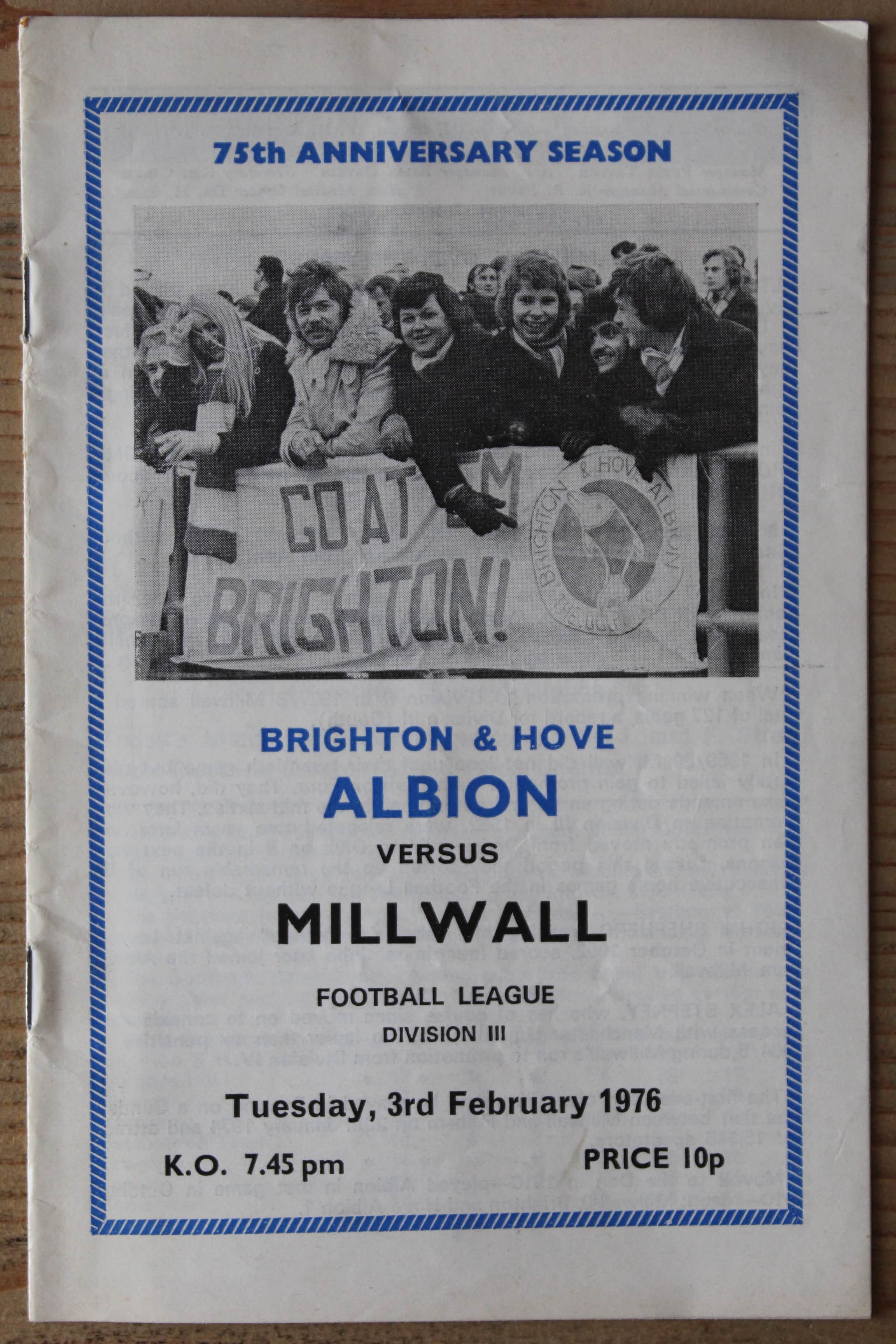 Brighton & Hove Albion FC v Millwall FC