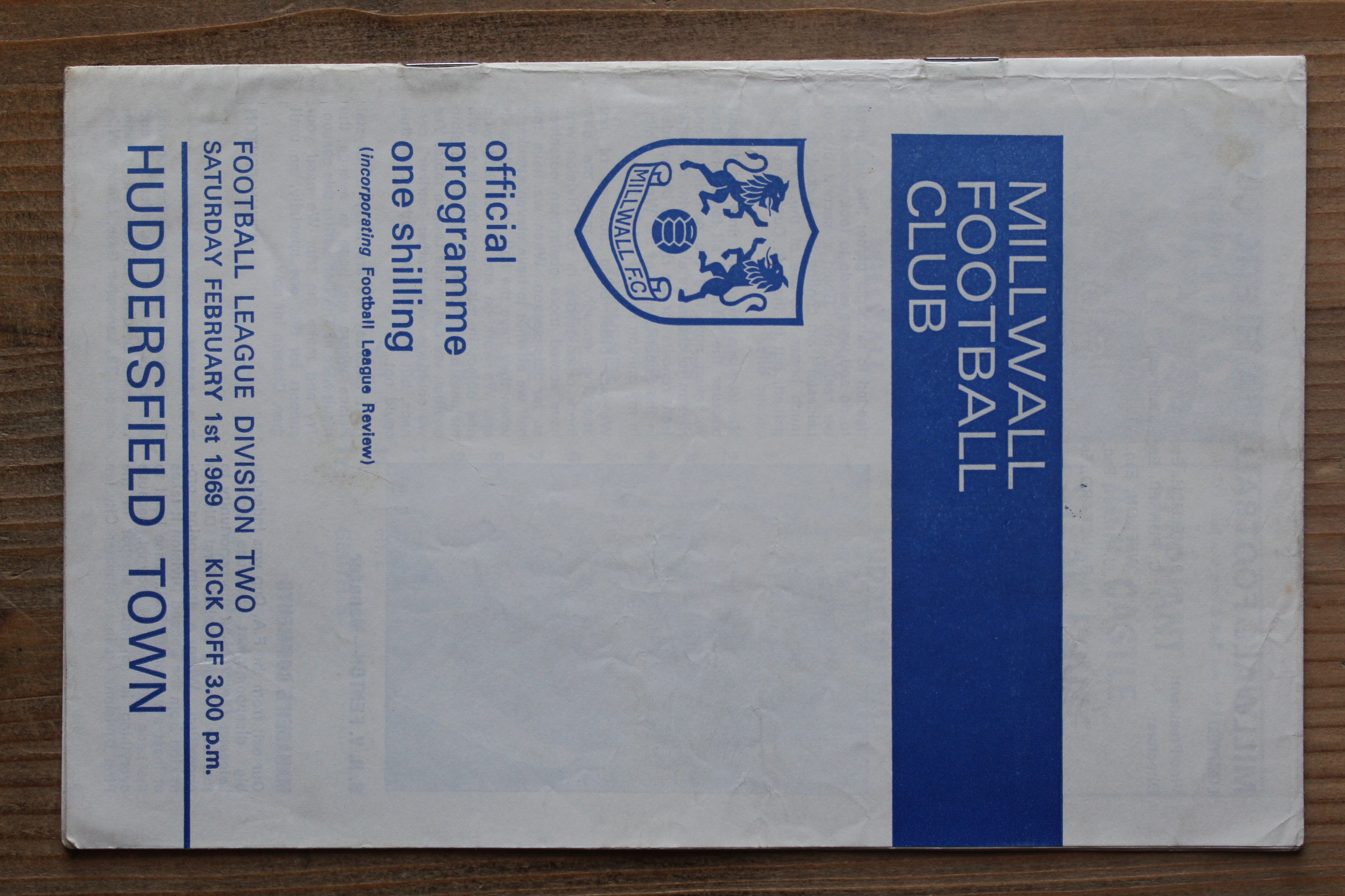 Millwall FC v Huddersfield Town FC