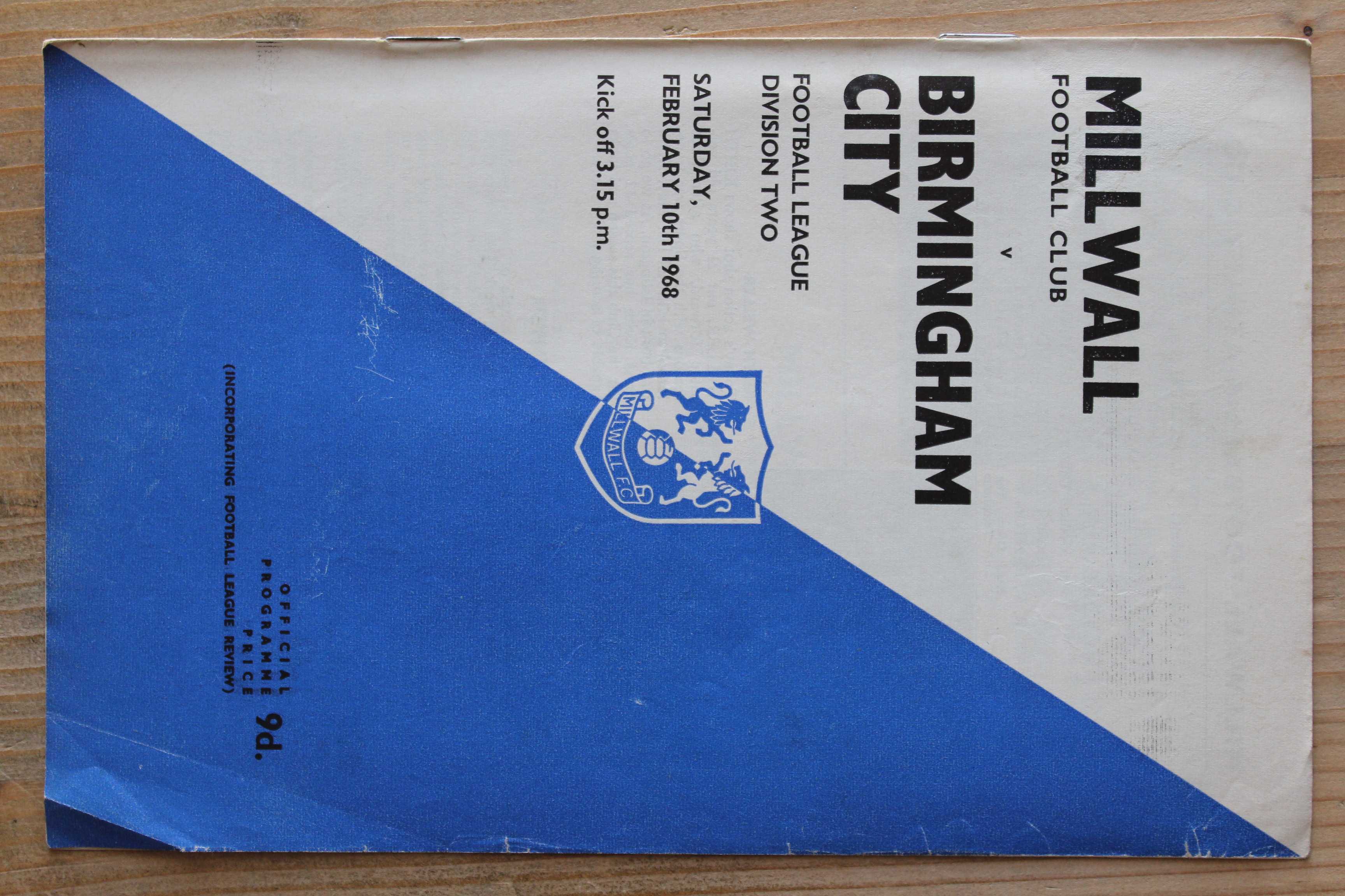 Millwall FC v Birmingham City FC