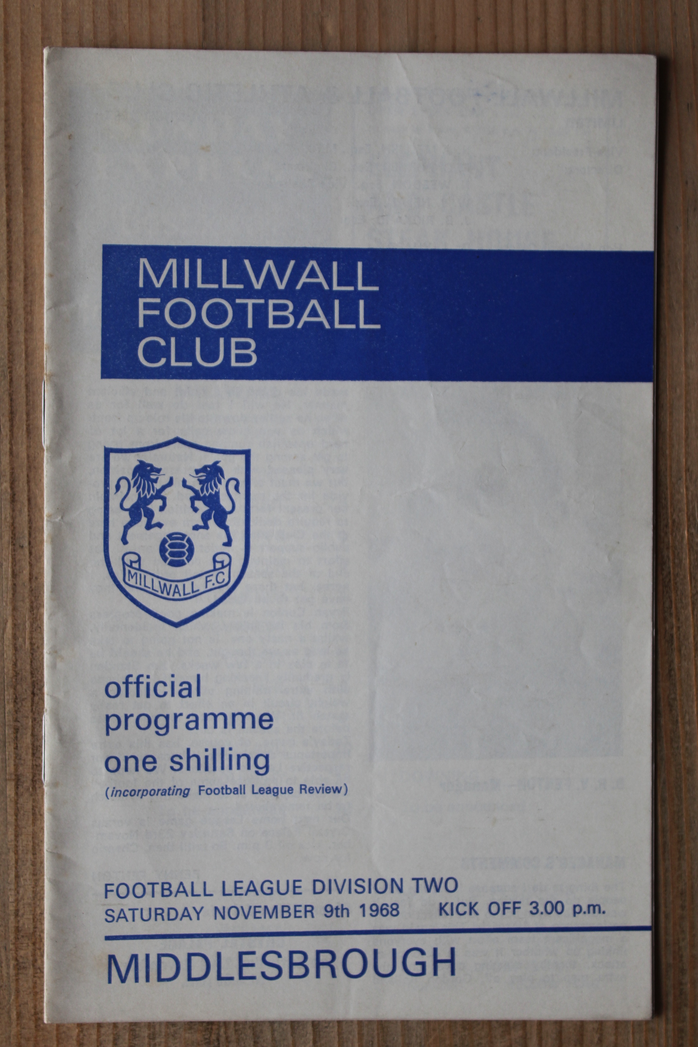 Millwall FC v Middlesbrough FC