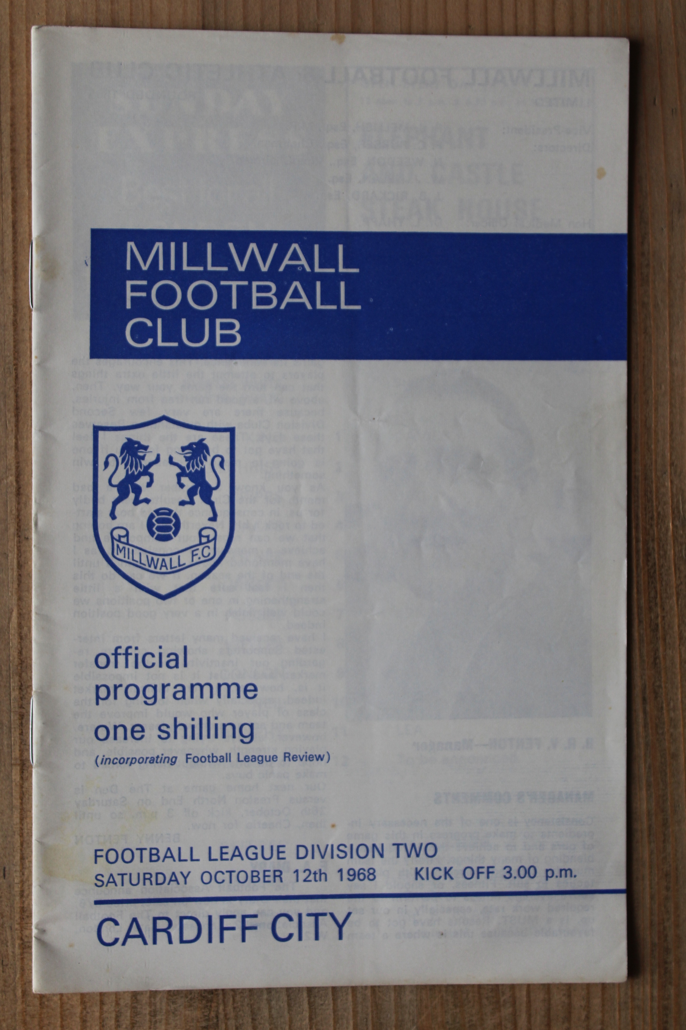 Millwall FC v Cardiff City FC