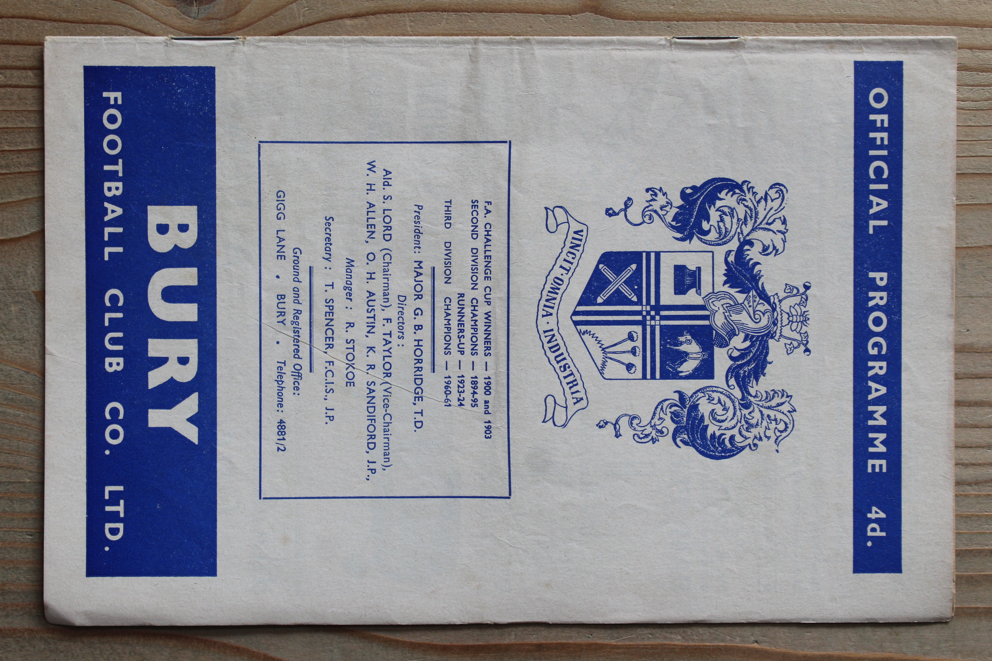 Bury FC v Charlton Athletic FC