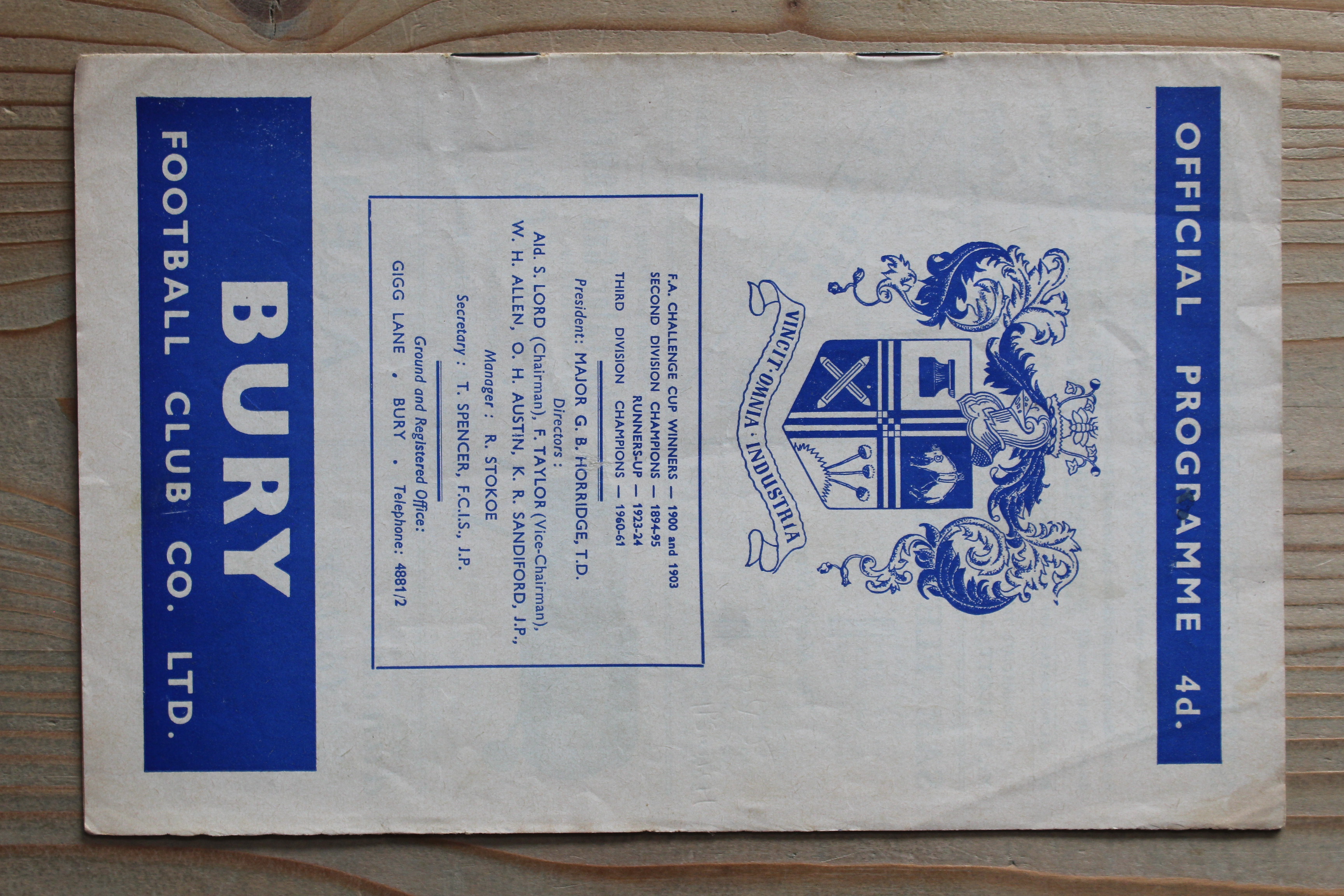 Bury FC v Ipswich Town FC