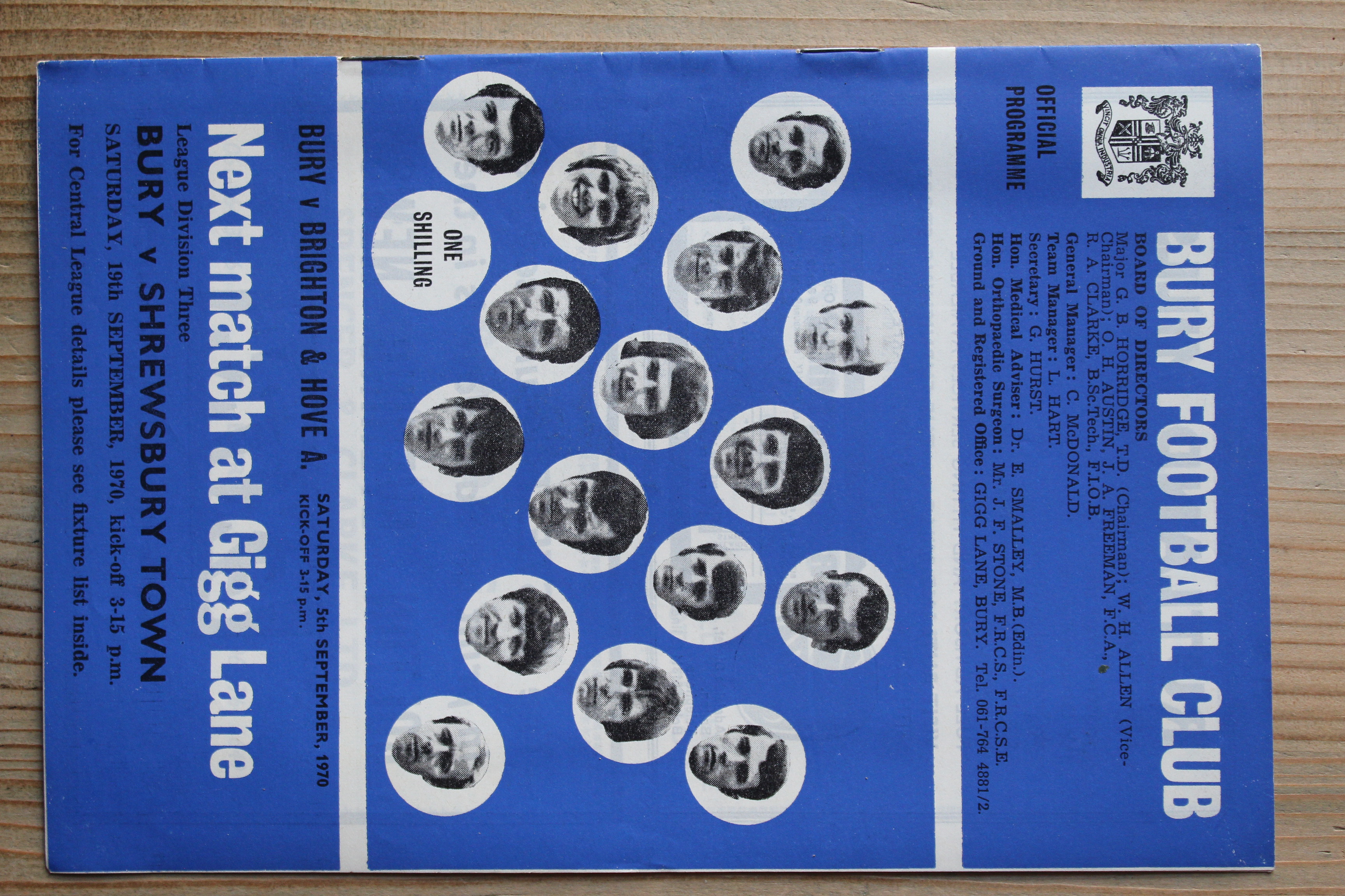 Bury FC v Brighton & Hove Albion FC