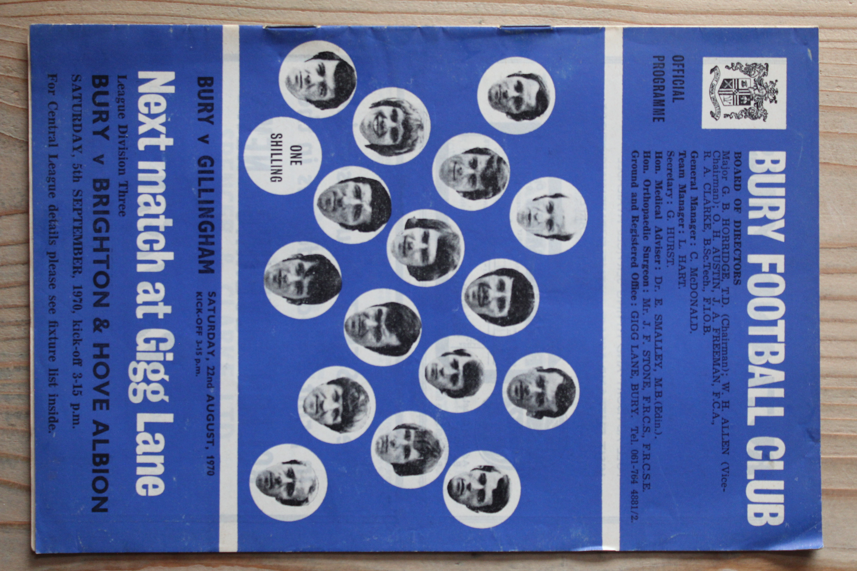 Bury FC v Gillingham FC