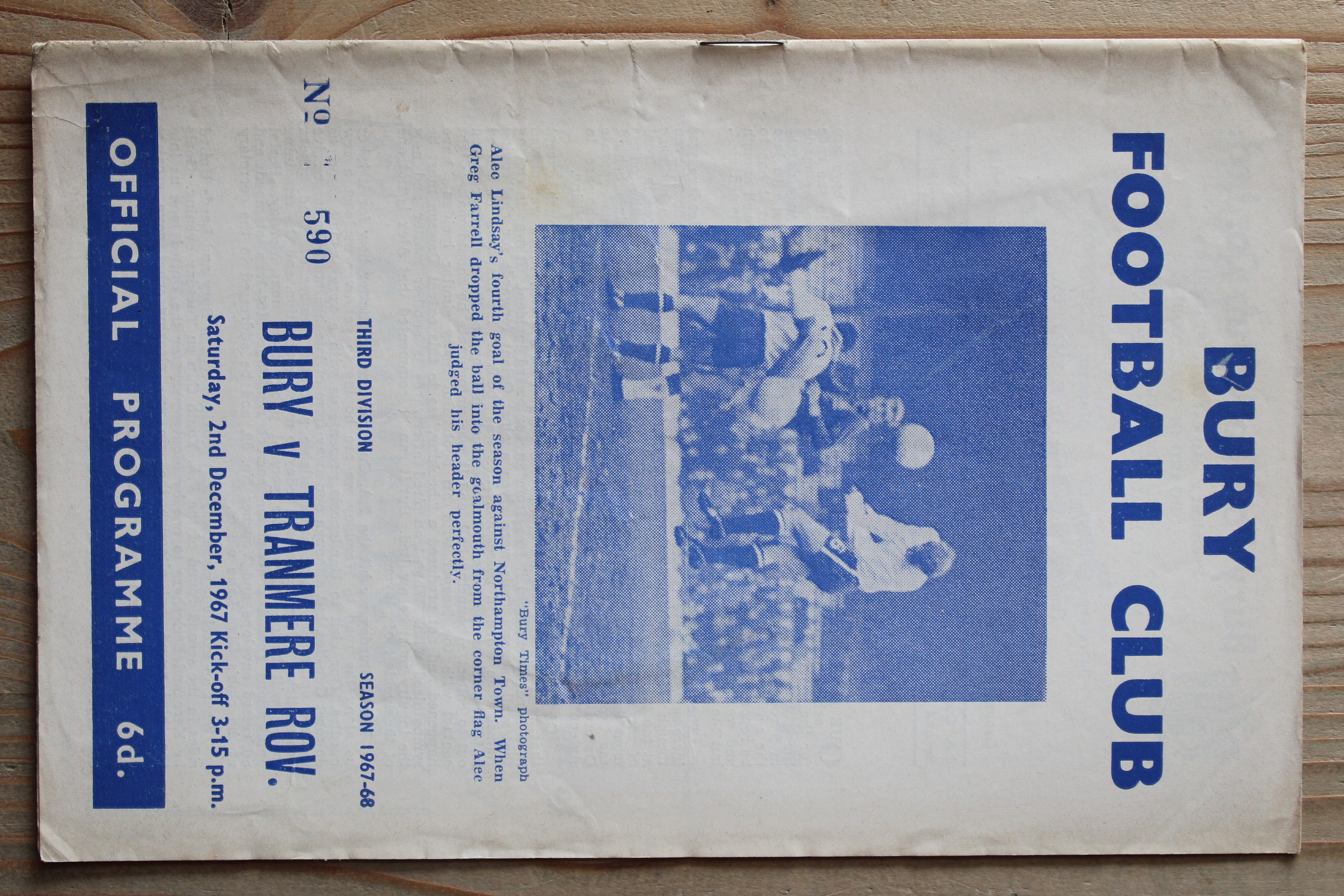 Bury FC v Tranmere Rovers FC