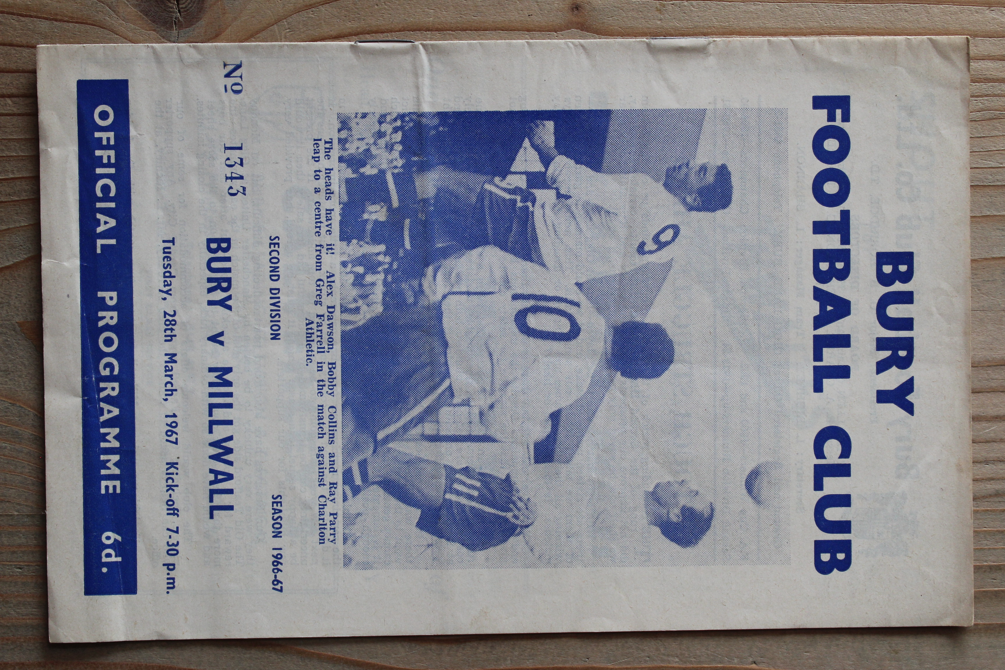 Bury FC v Millwall FC