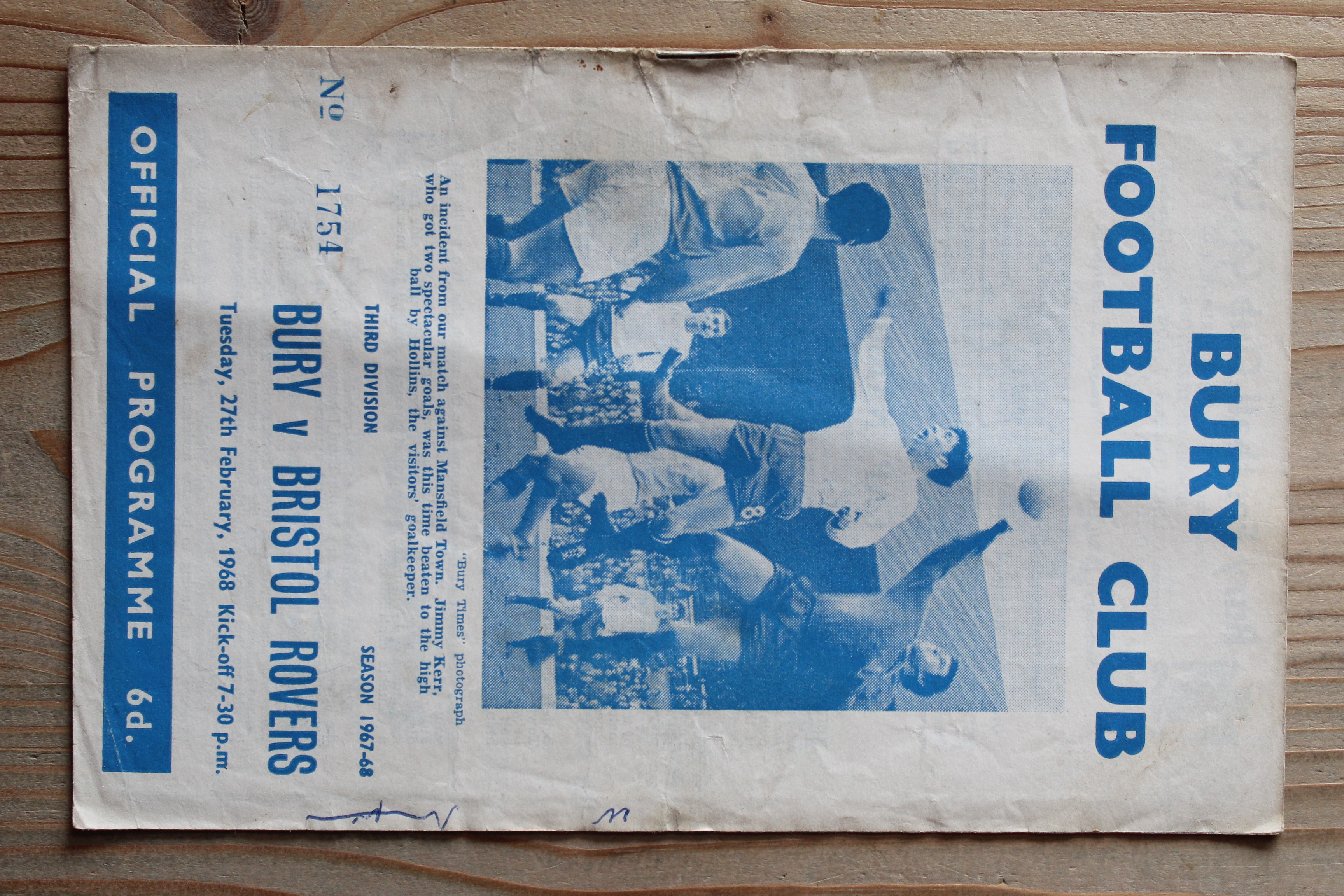 Bury FC v Bristol Rovers FC