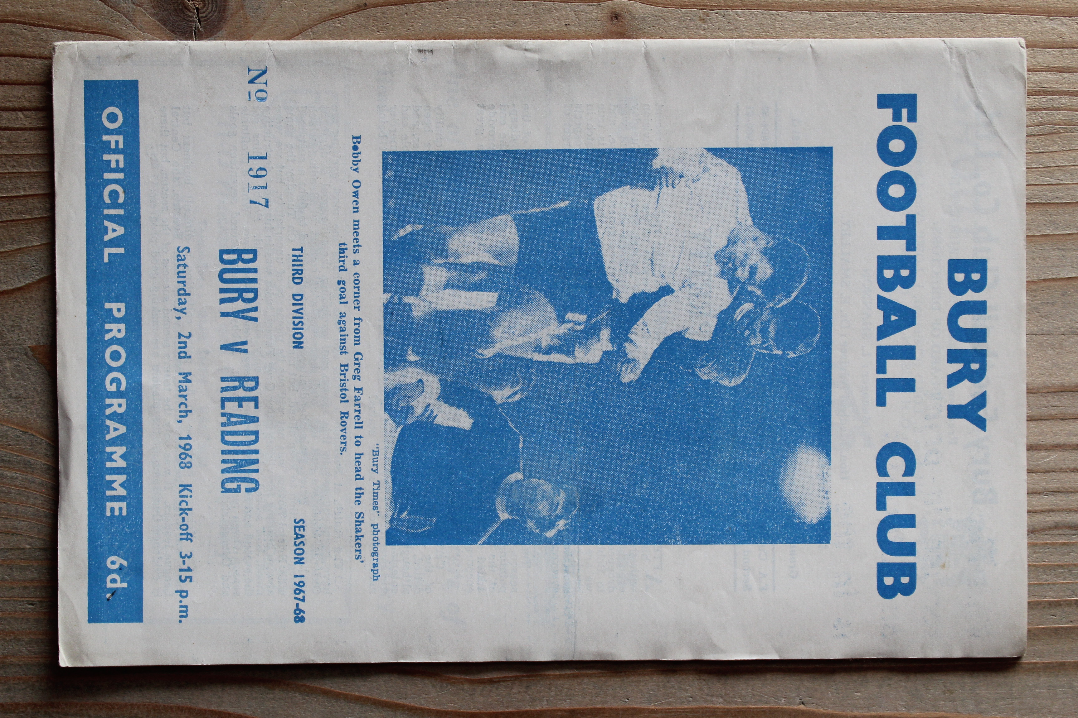 Bury FC v Reading FC