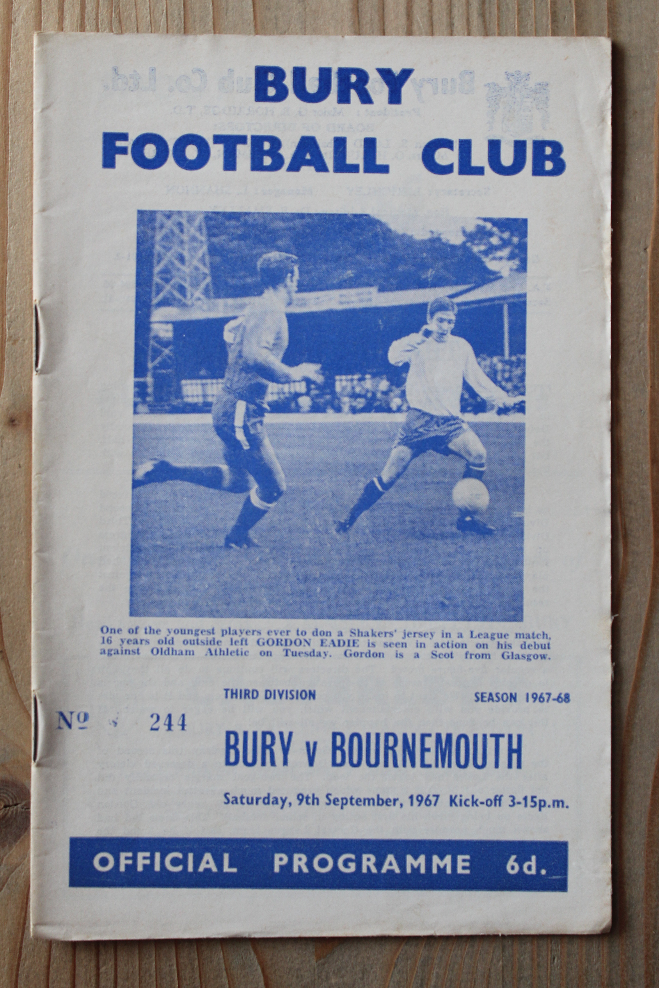 Bury FC v Bournemouth & Boscombe