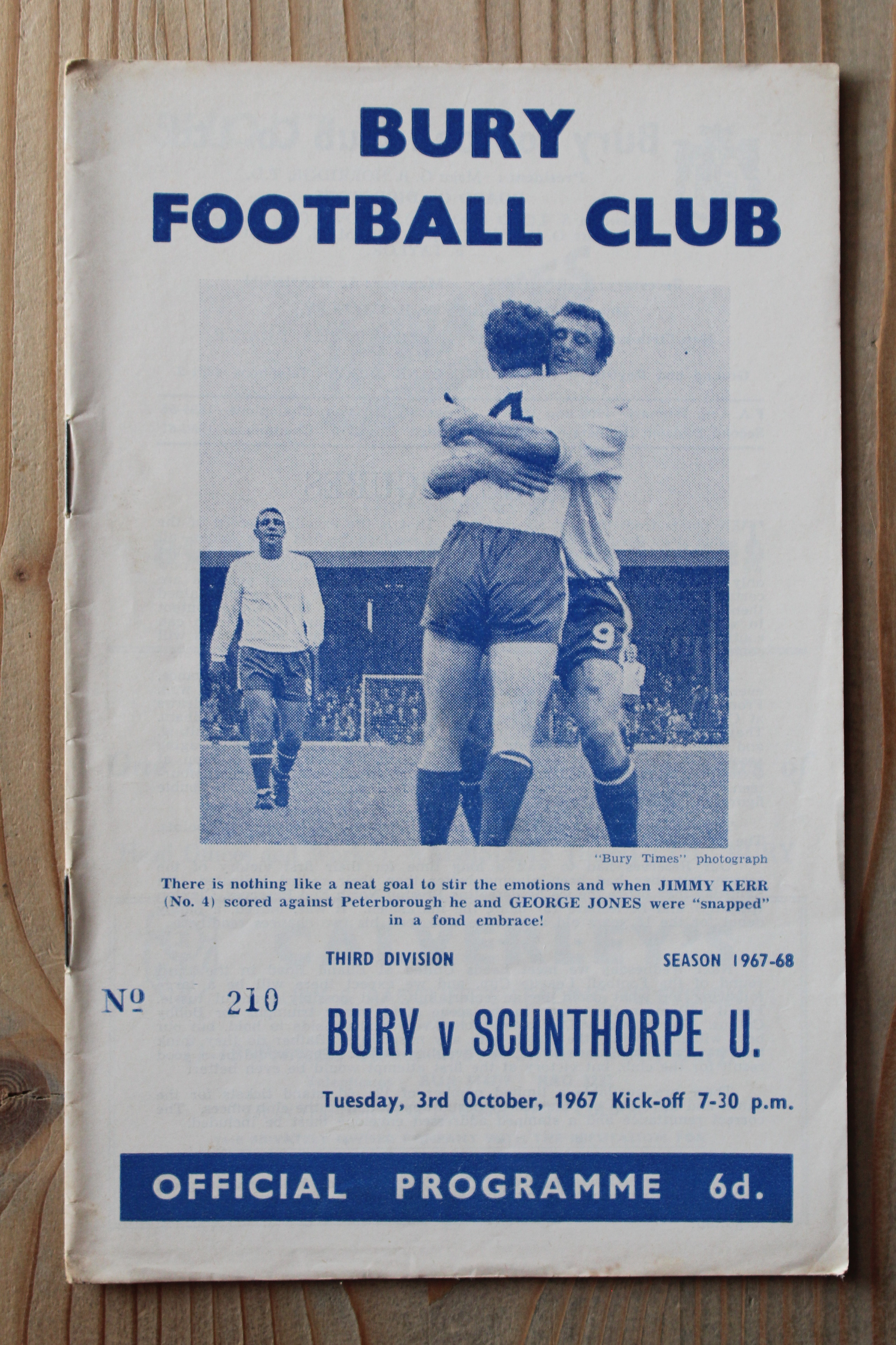 Bury FC v Scunthorpe United FC