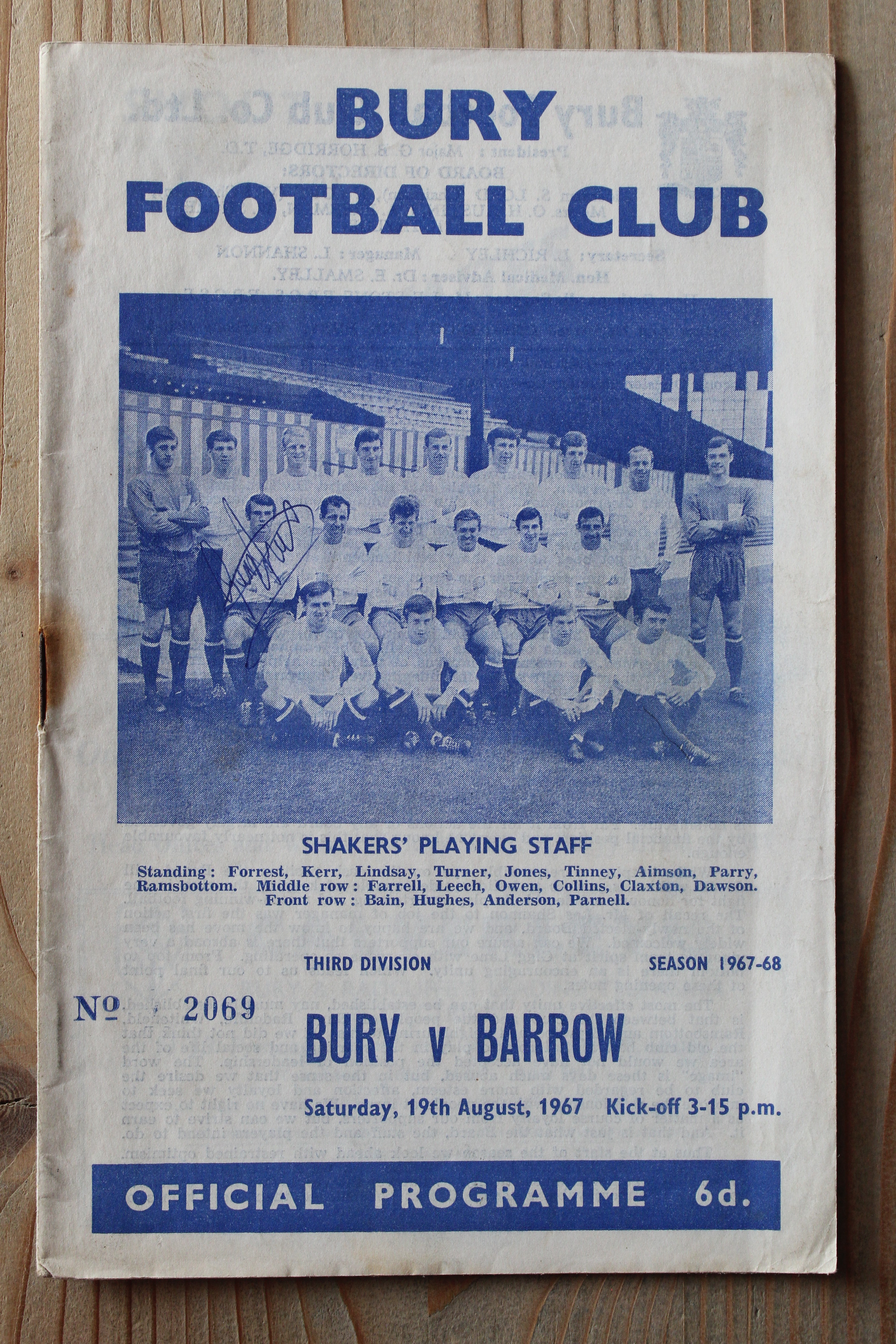 Bury FC v Barrow