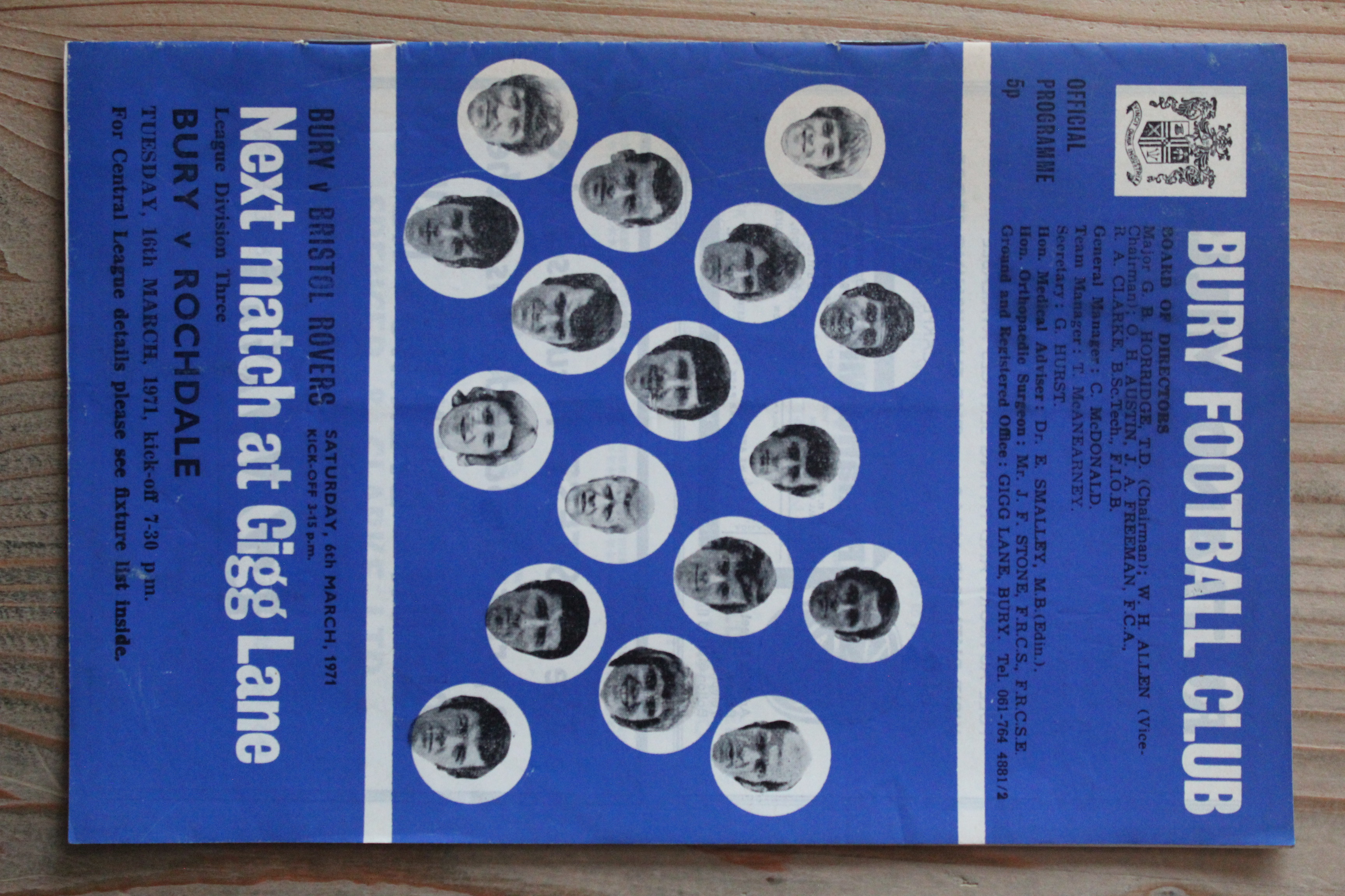 Bury FC v Bristol Rovers FC