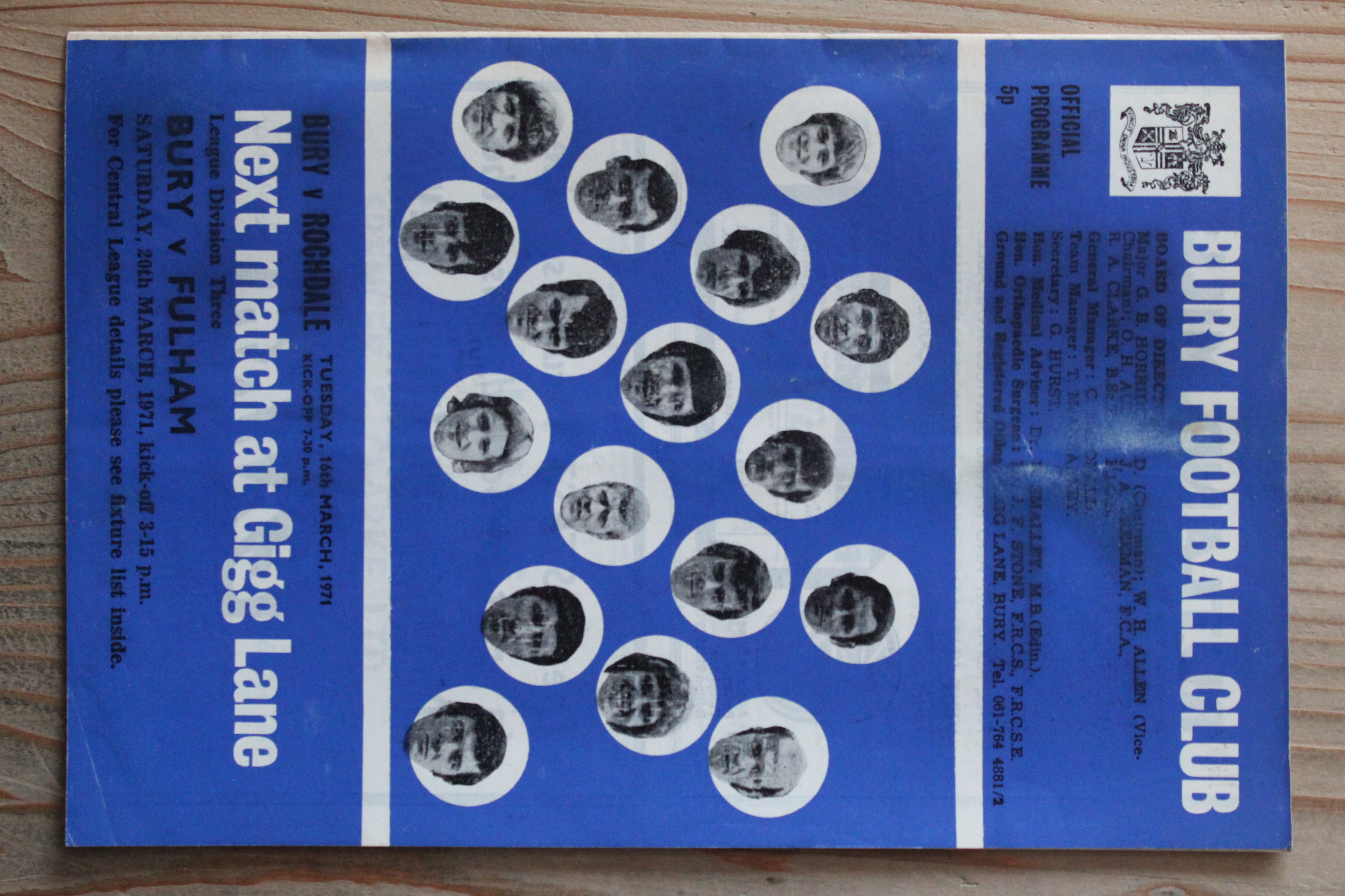 Bury FC v Rochdale FC