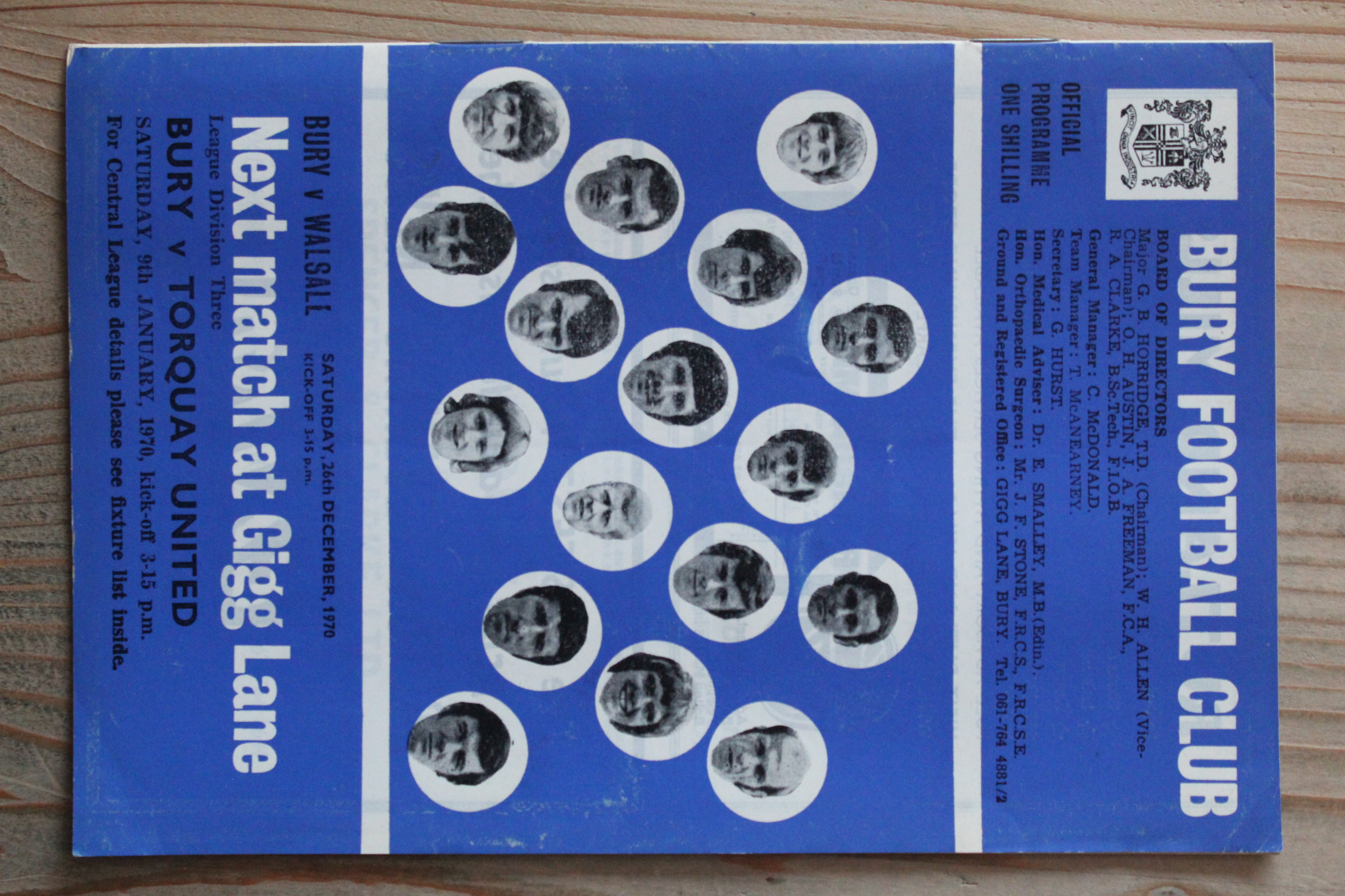 Bury FC v Walsall FC