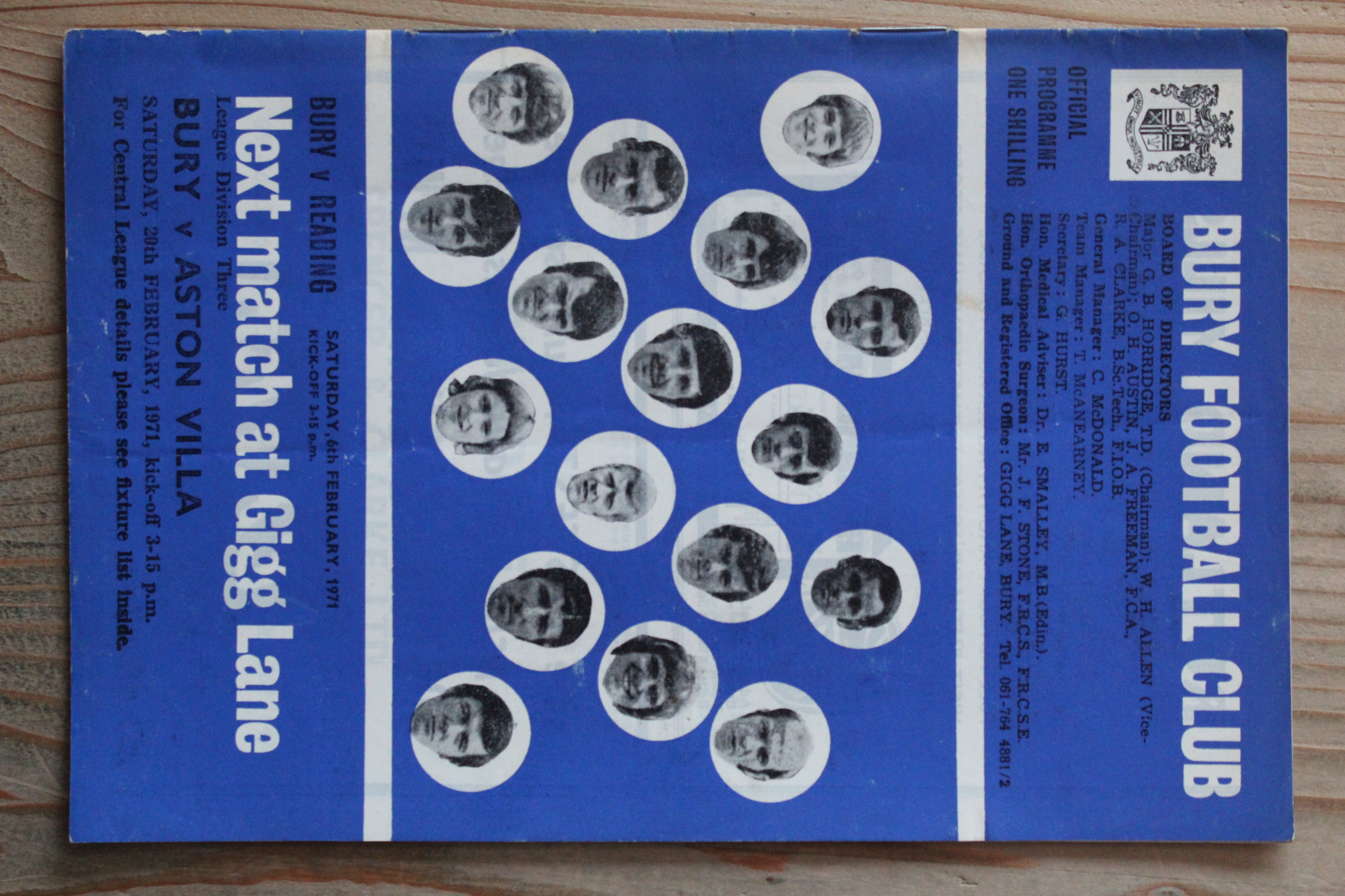 Bury FC v Reading FC