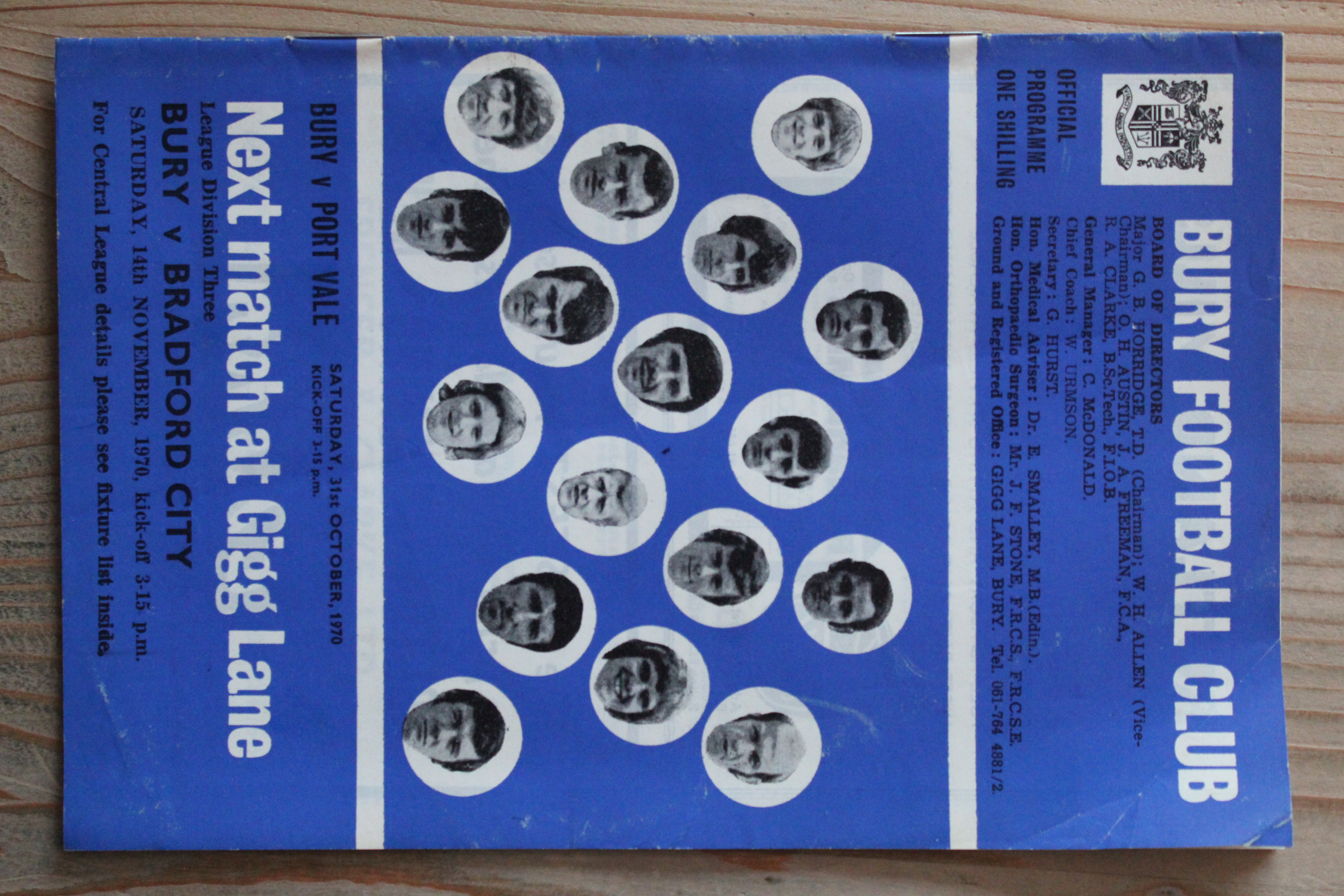 Bury FC v Port Vale FC