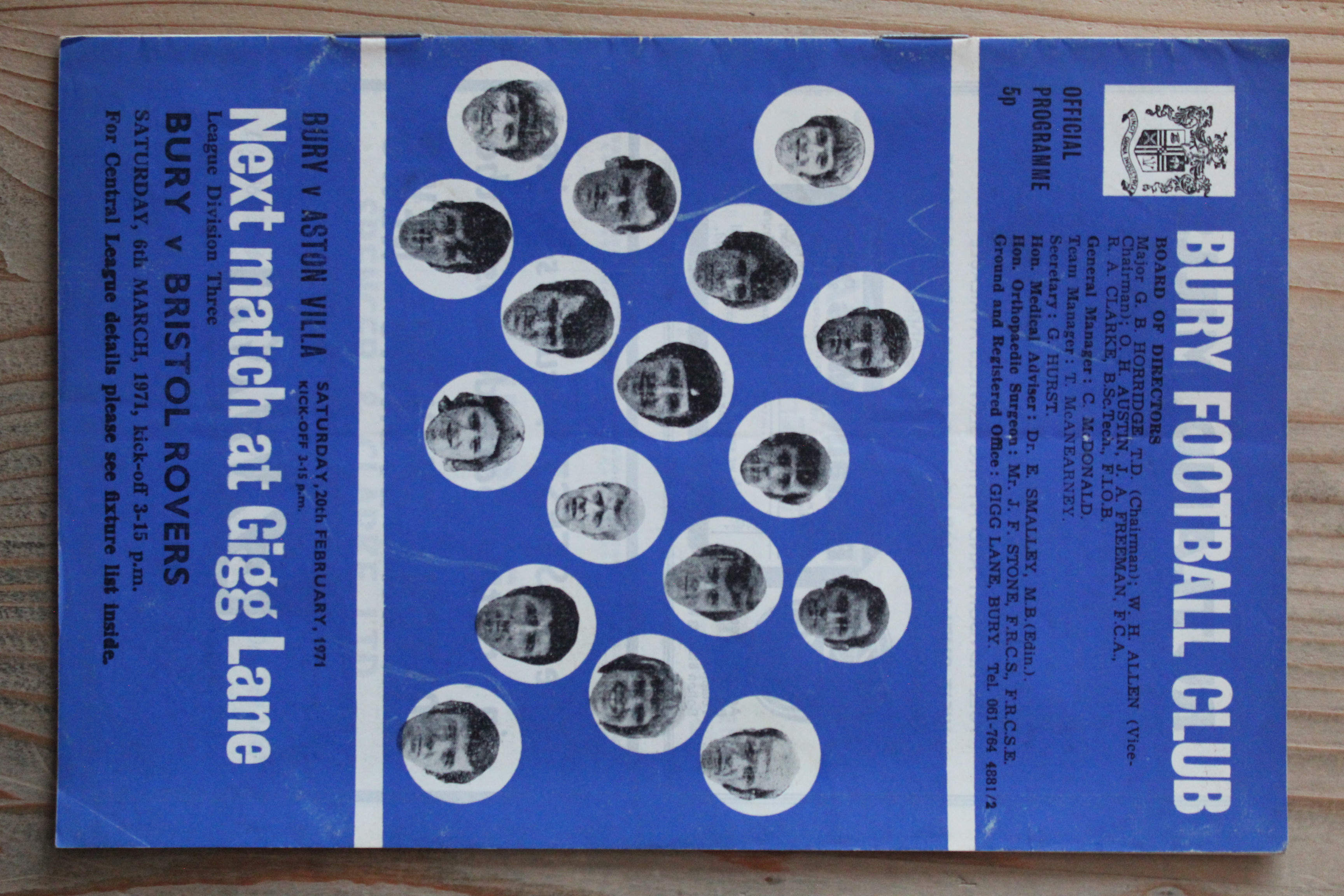 Bury FC v Aston Villa FC