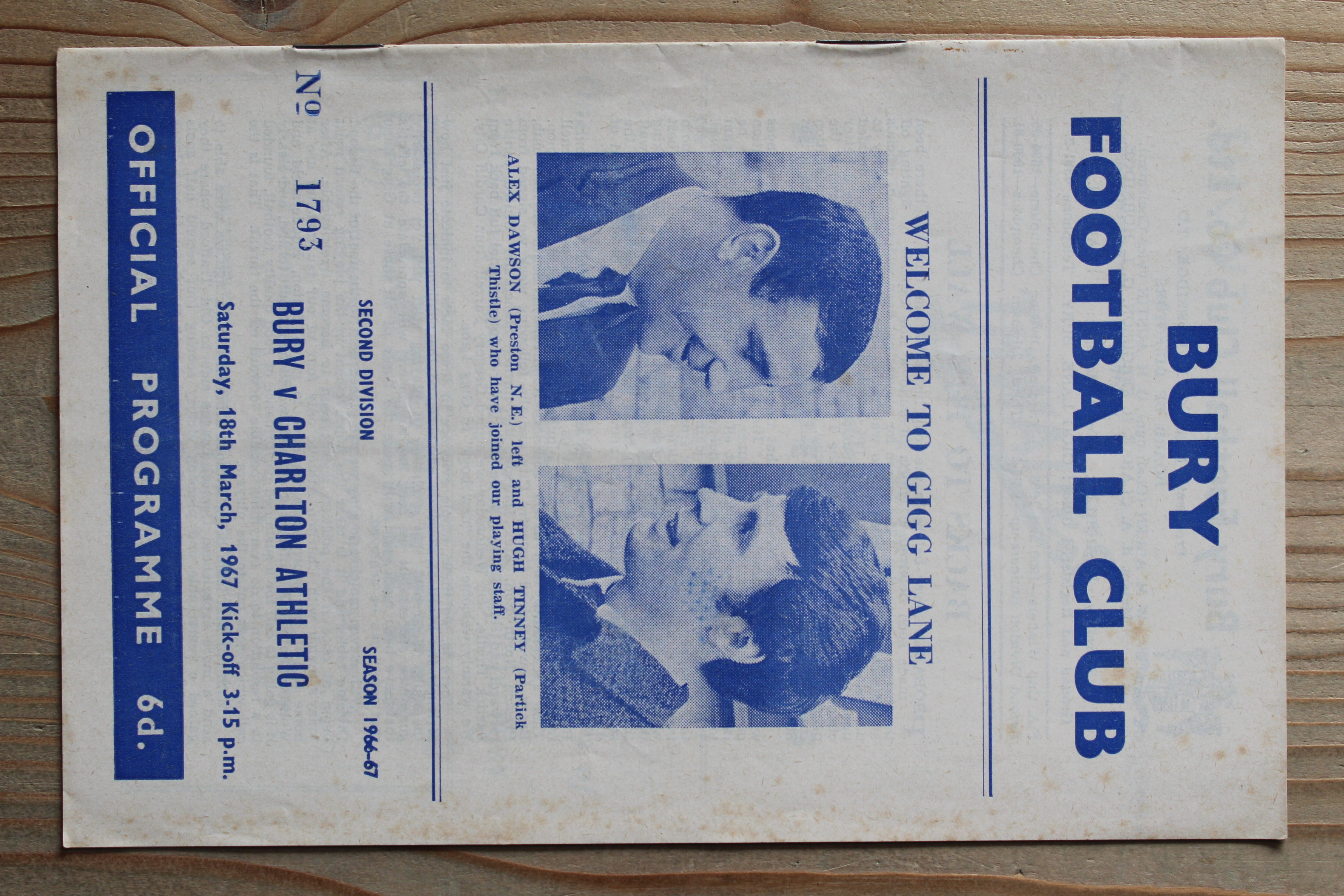 Bury FC v Charlton Athletic FC