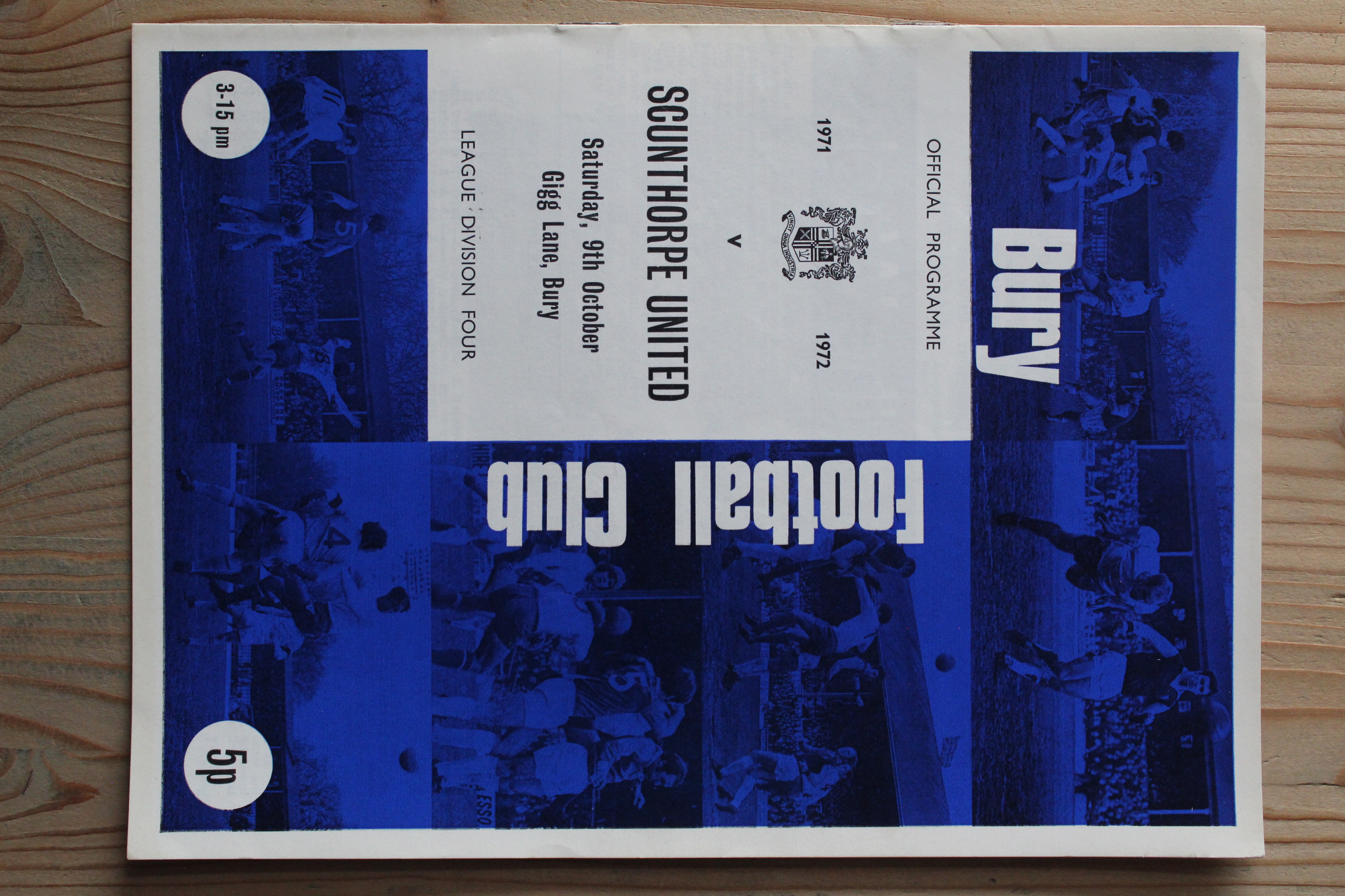 Bury FC v Scunthorpe United FC