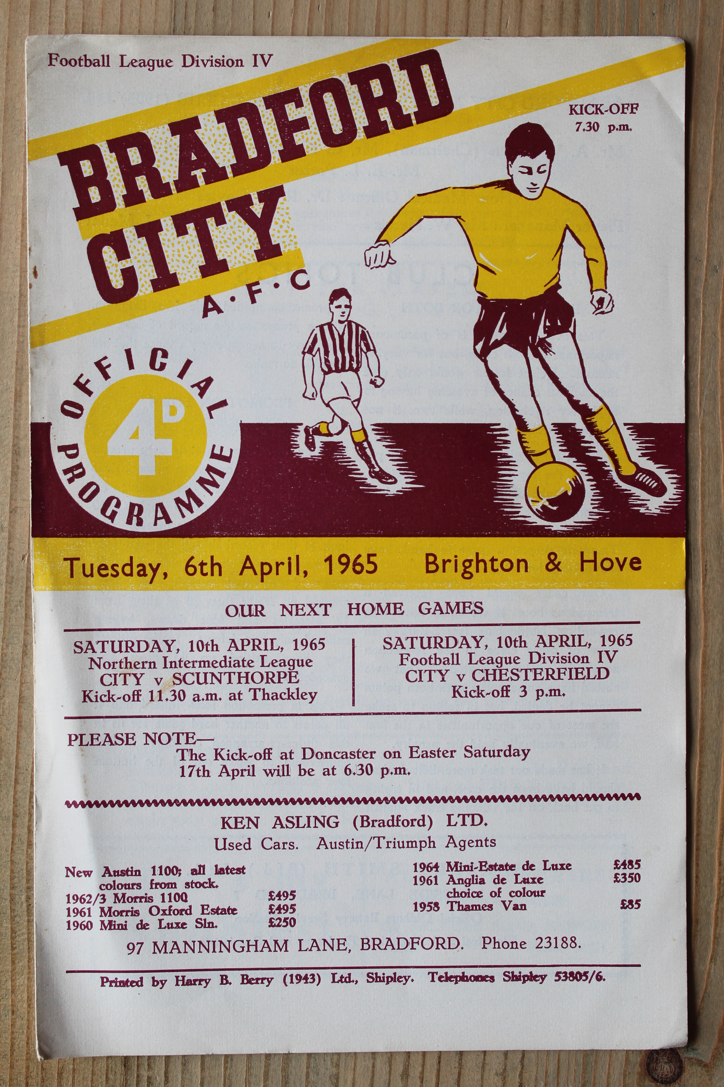 Bradford City FC v Brighton & Hove Albion FC