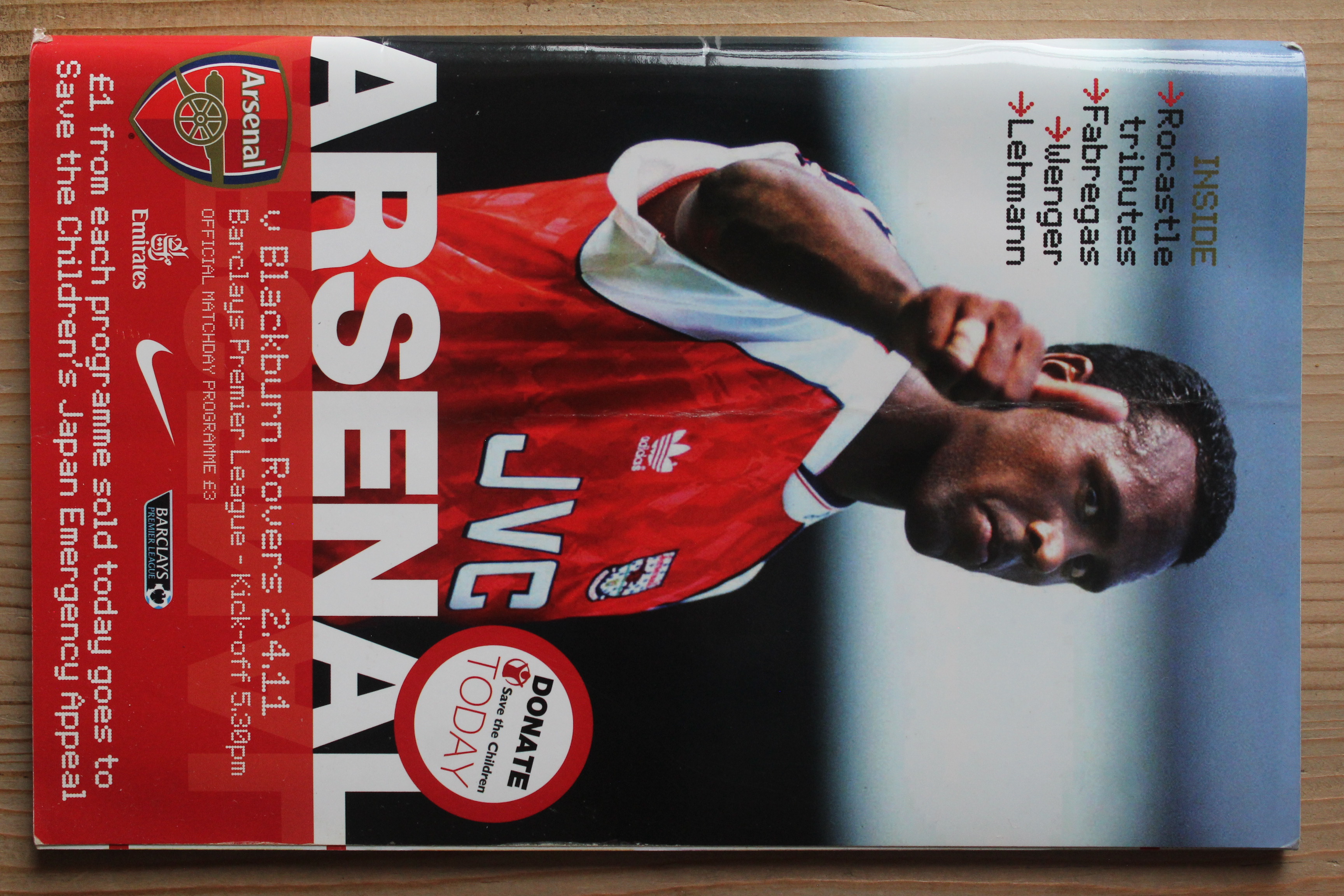 Arsenal FC v Blackburn Rovers FC