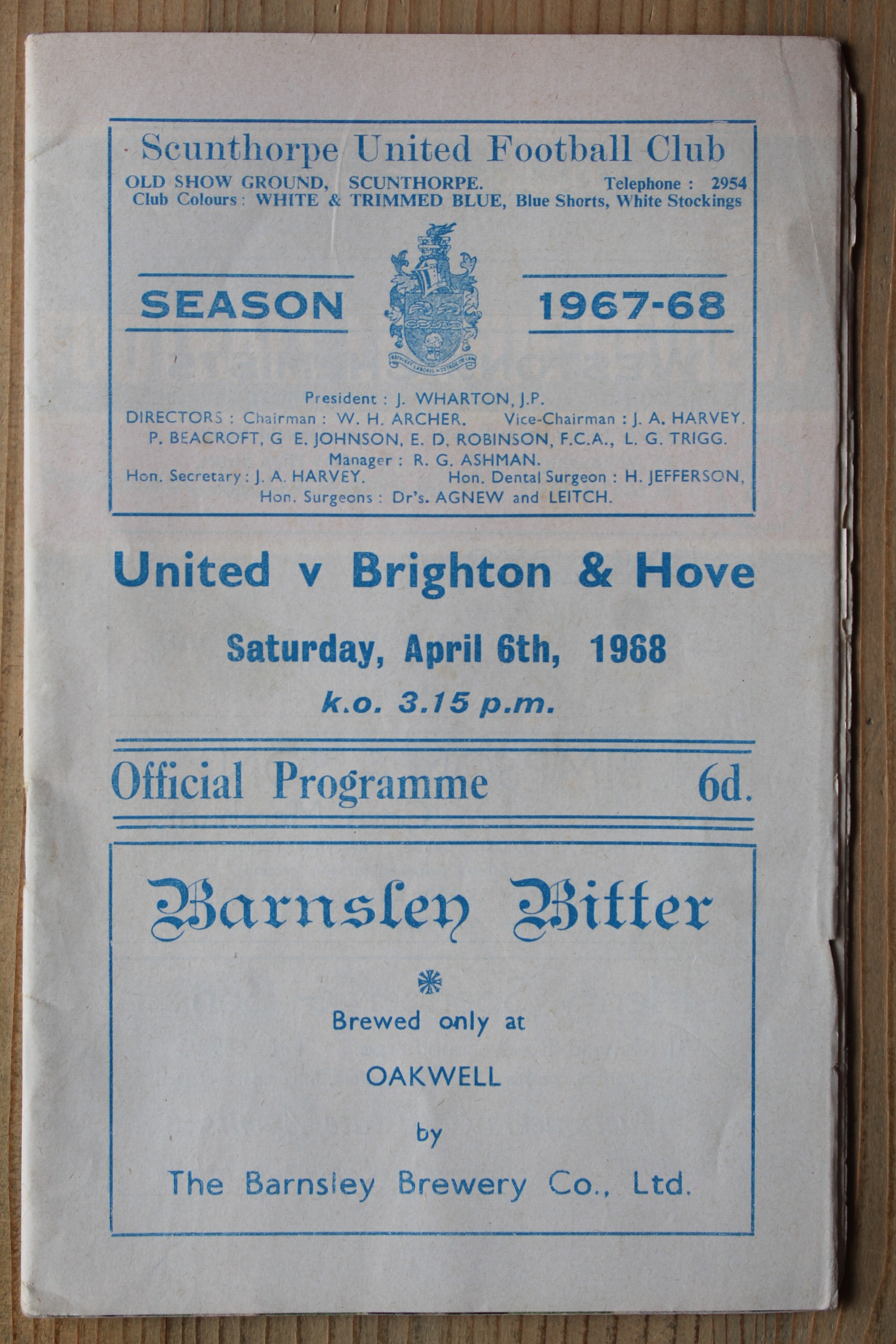 Scunthorpe United FC v Brighton & Hove Albion FC