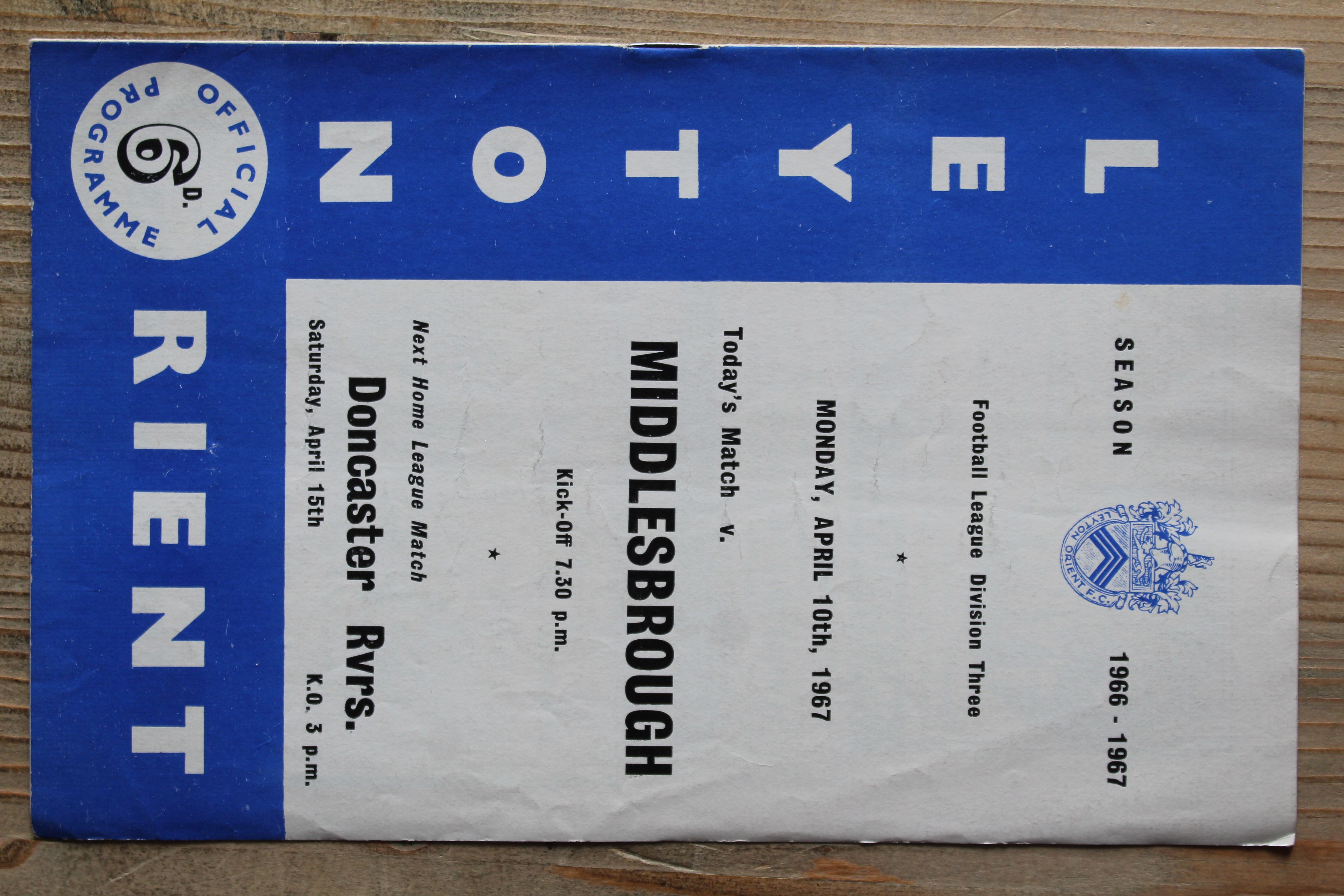 Leyton Orient FC v Middlesbrough FC