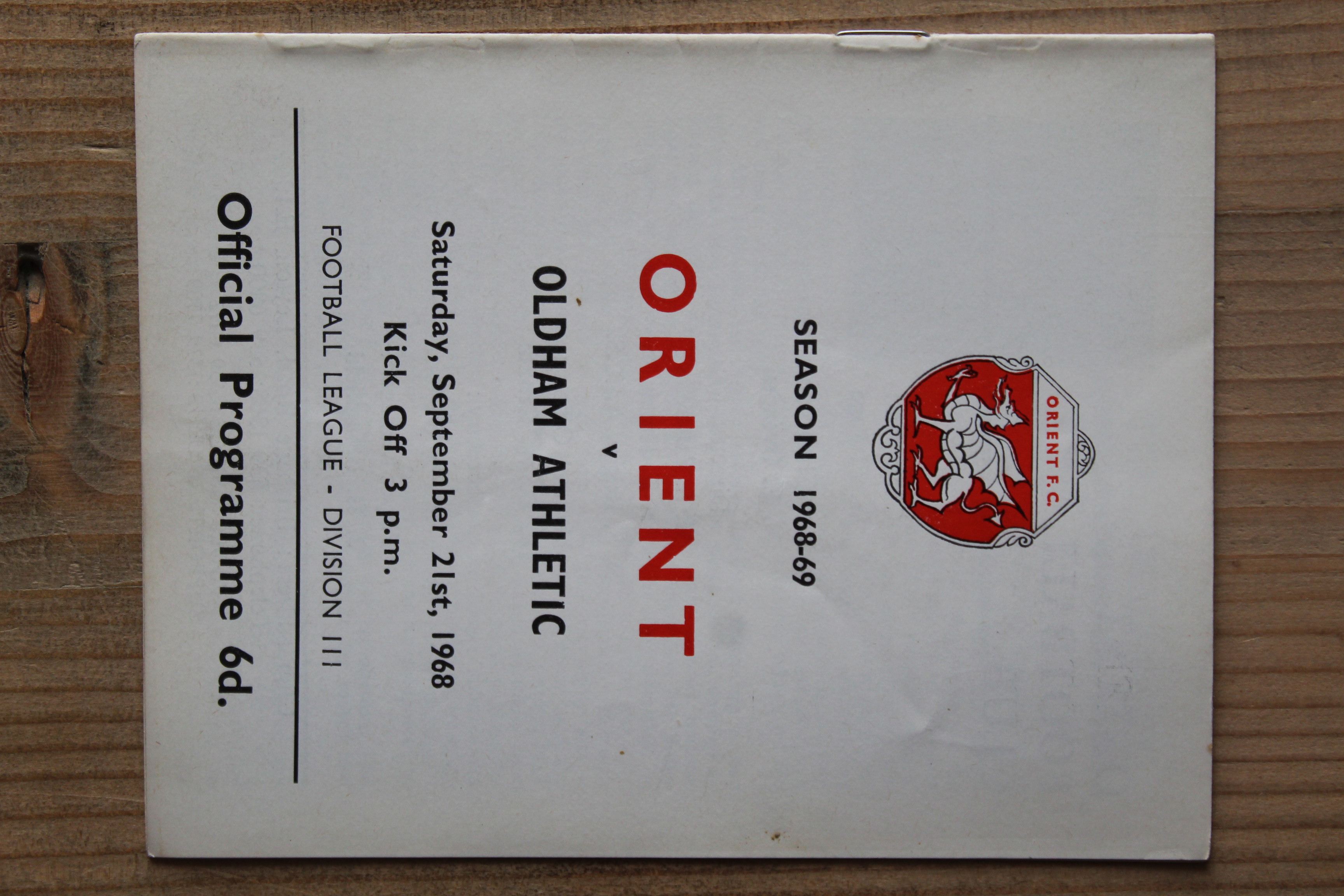 Orient v Oldham Athletic FC