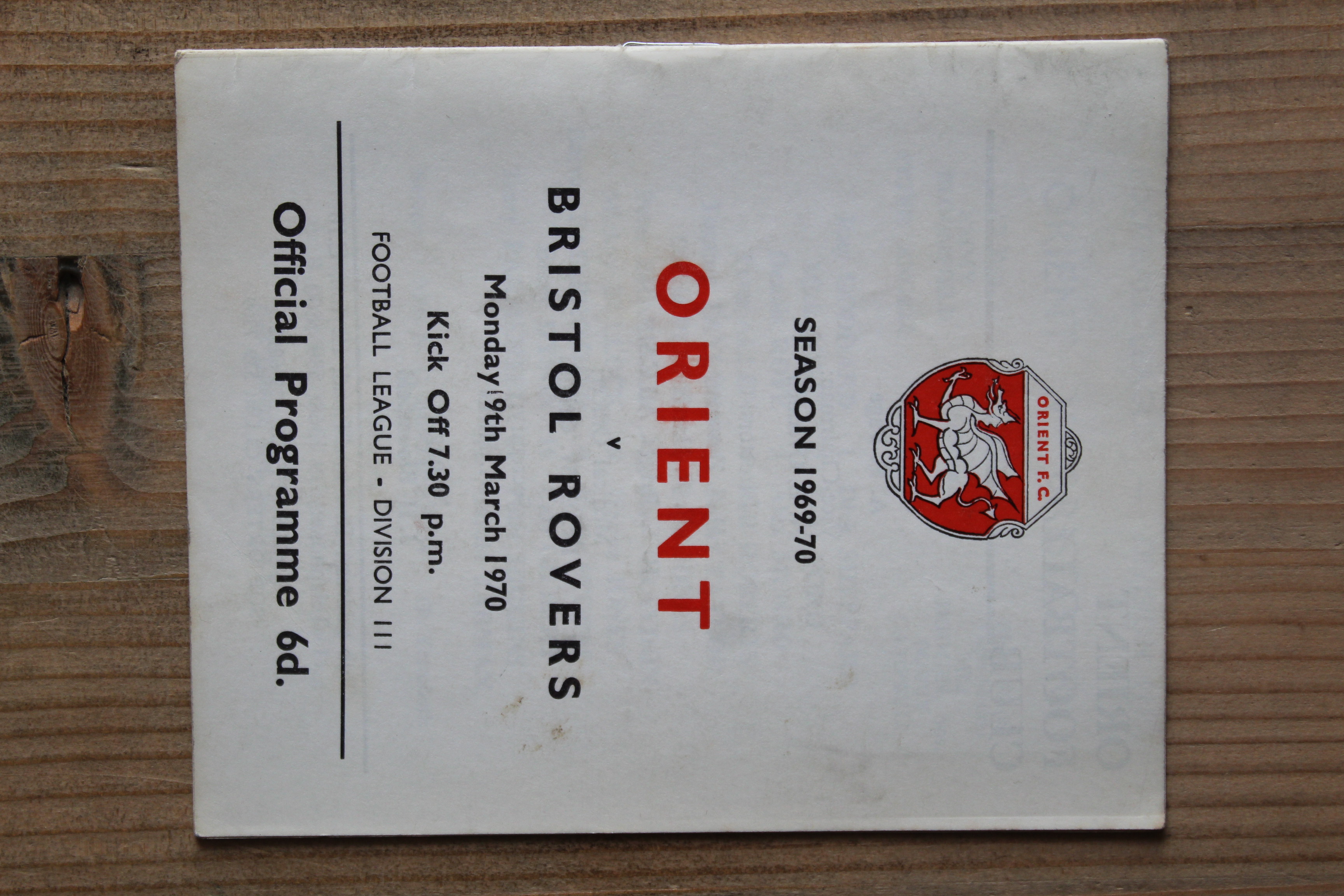 Orient v Bristol Rovers FC