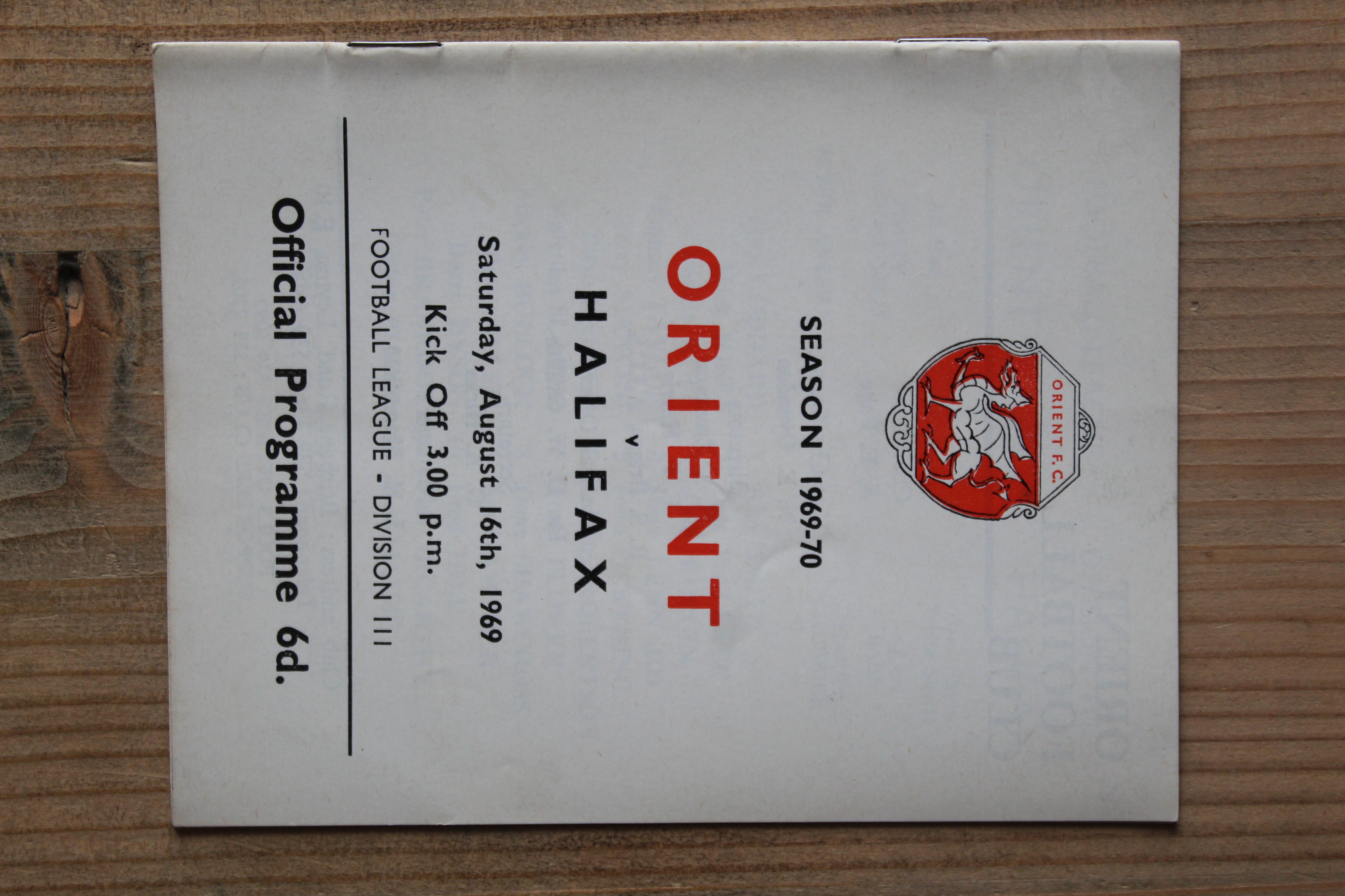 Orient v Halifax Town A.F.C