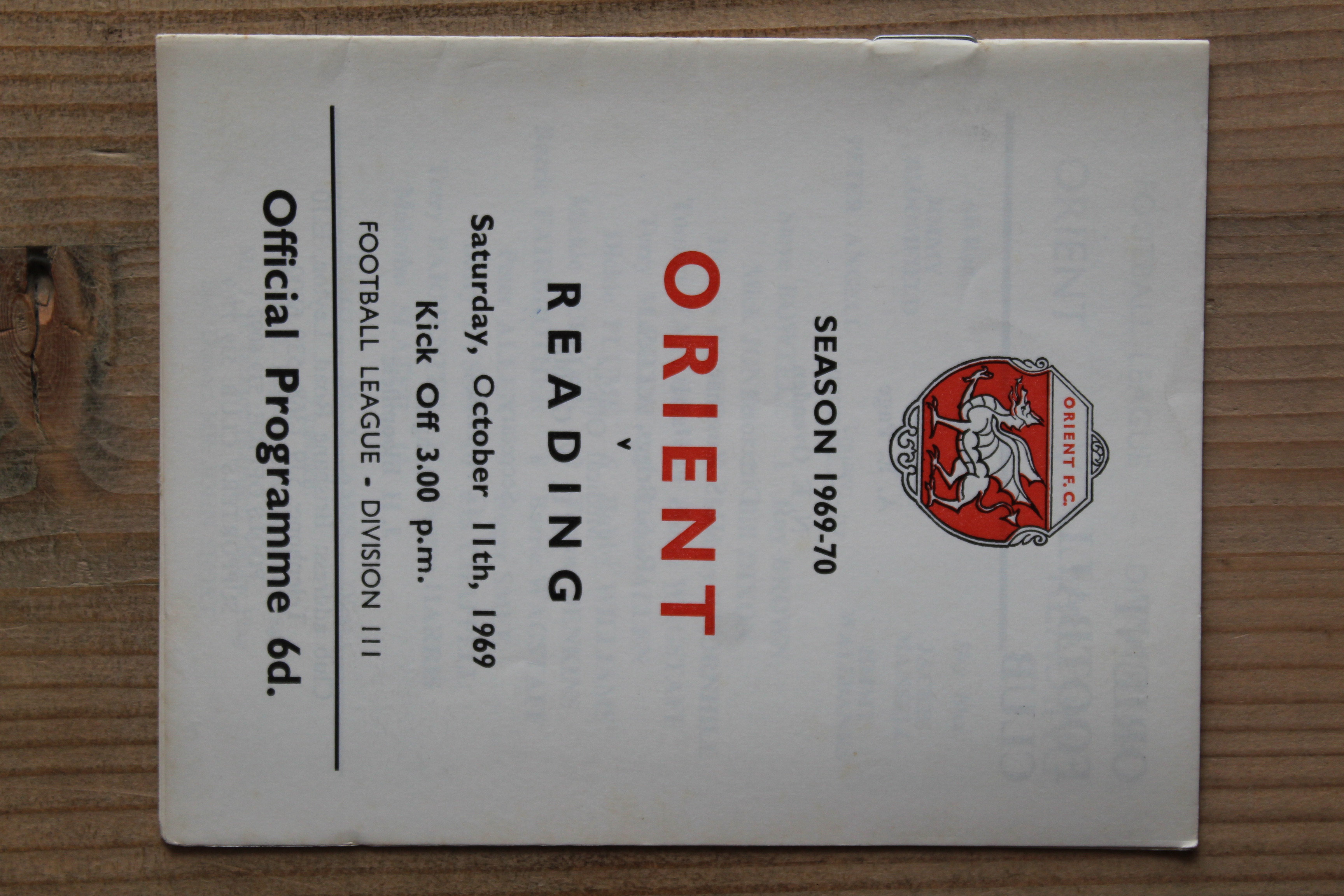 Orient v Reading FC