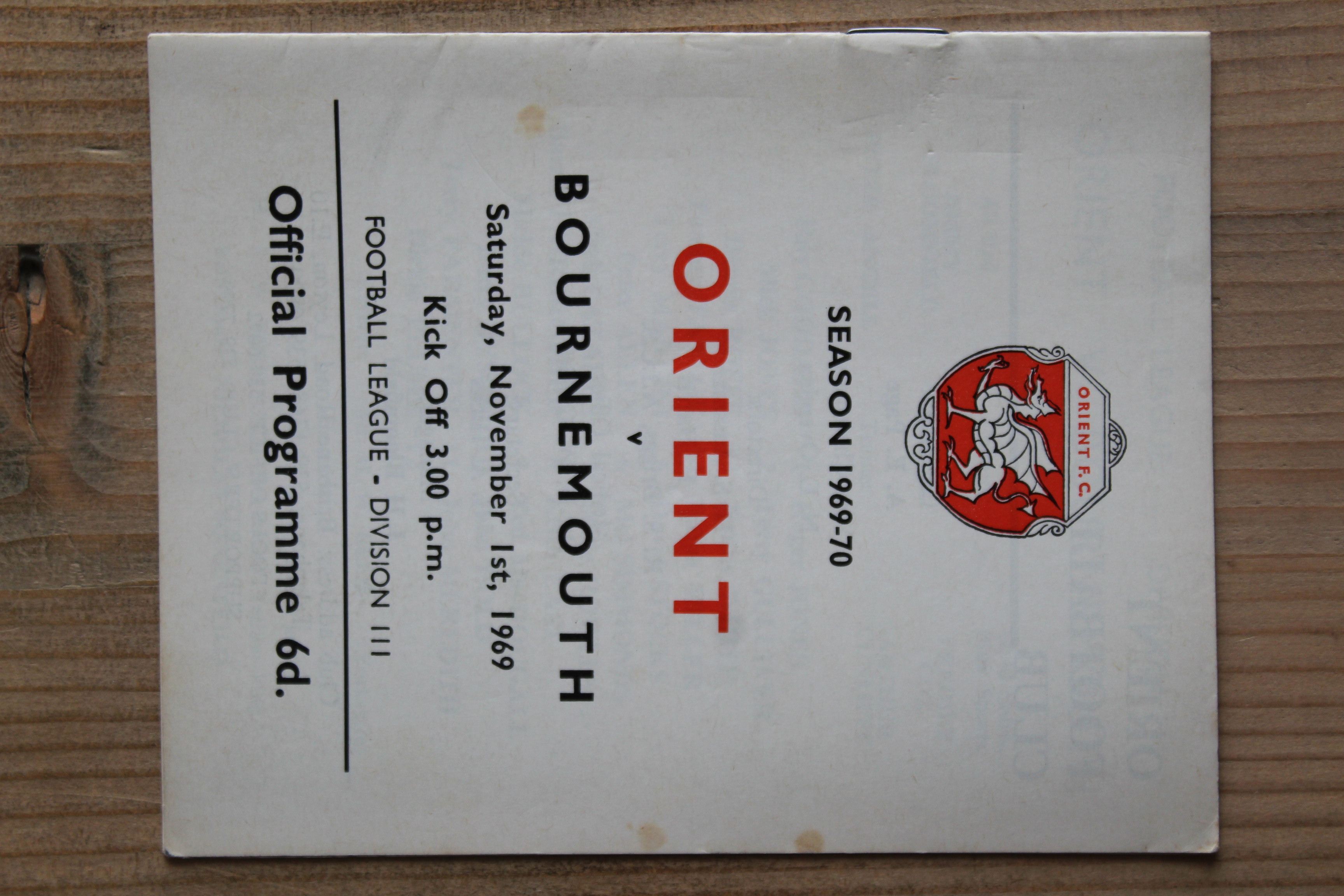 Orient v Bournemouth & Boscombe