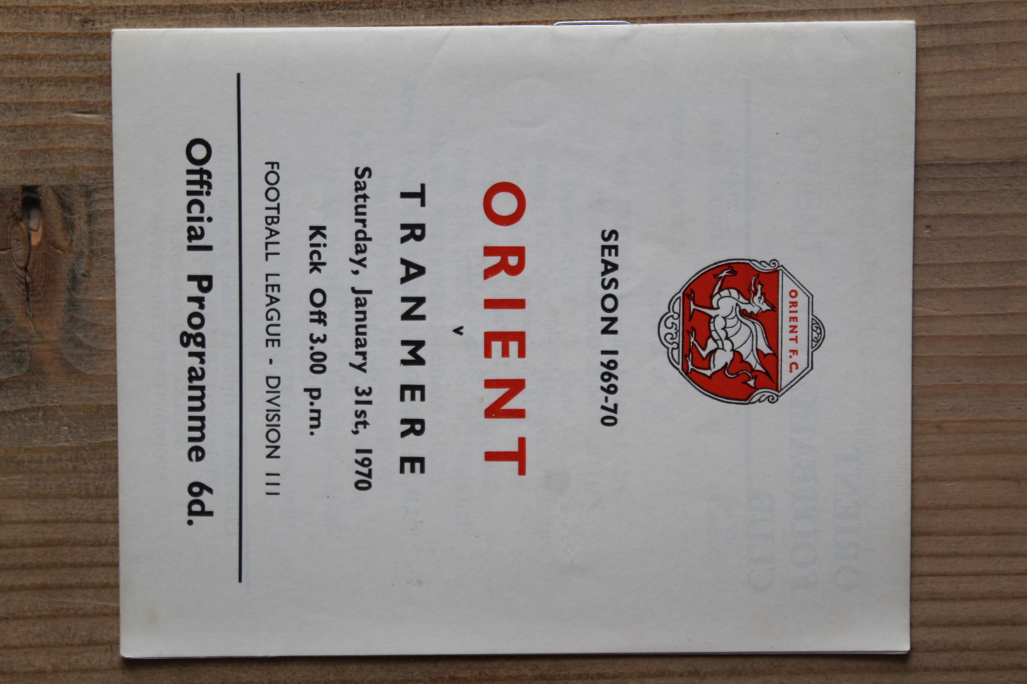Orient v Tranmere Rovers FC