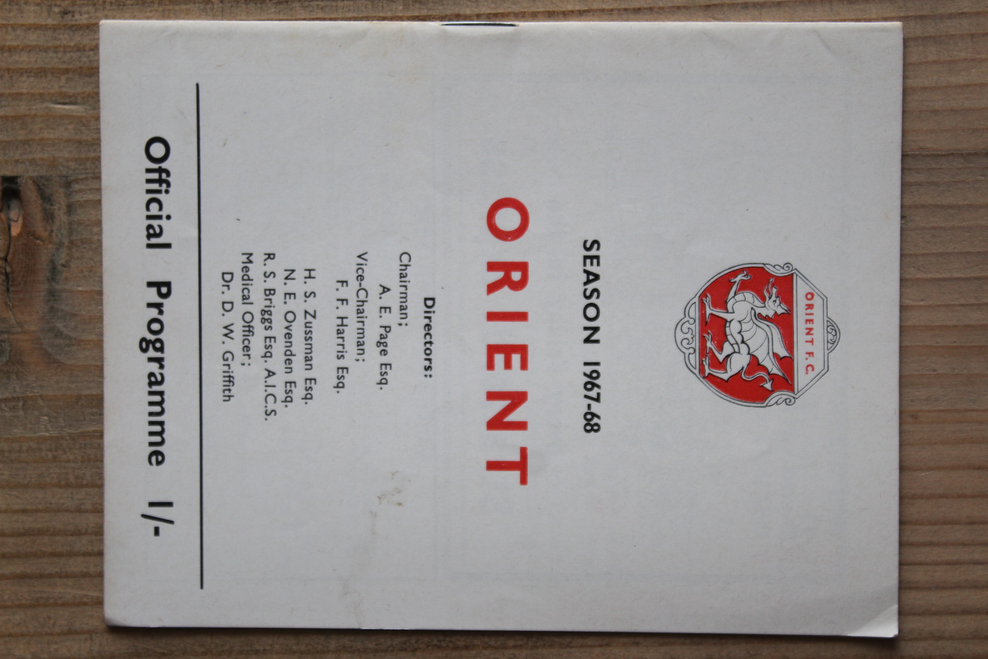 Orient v Oxford United FC