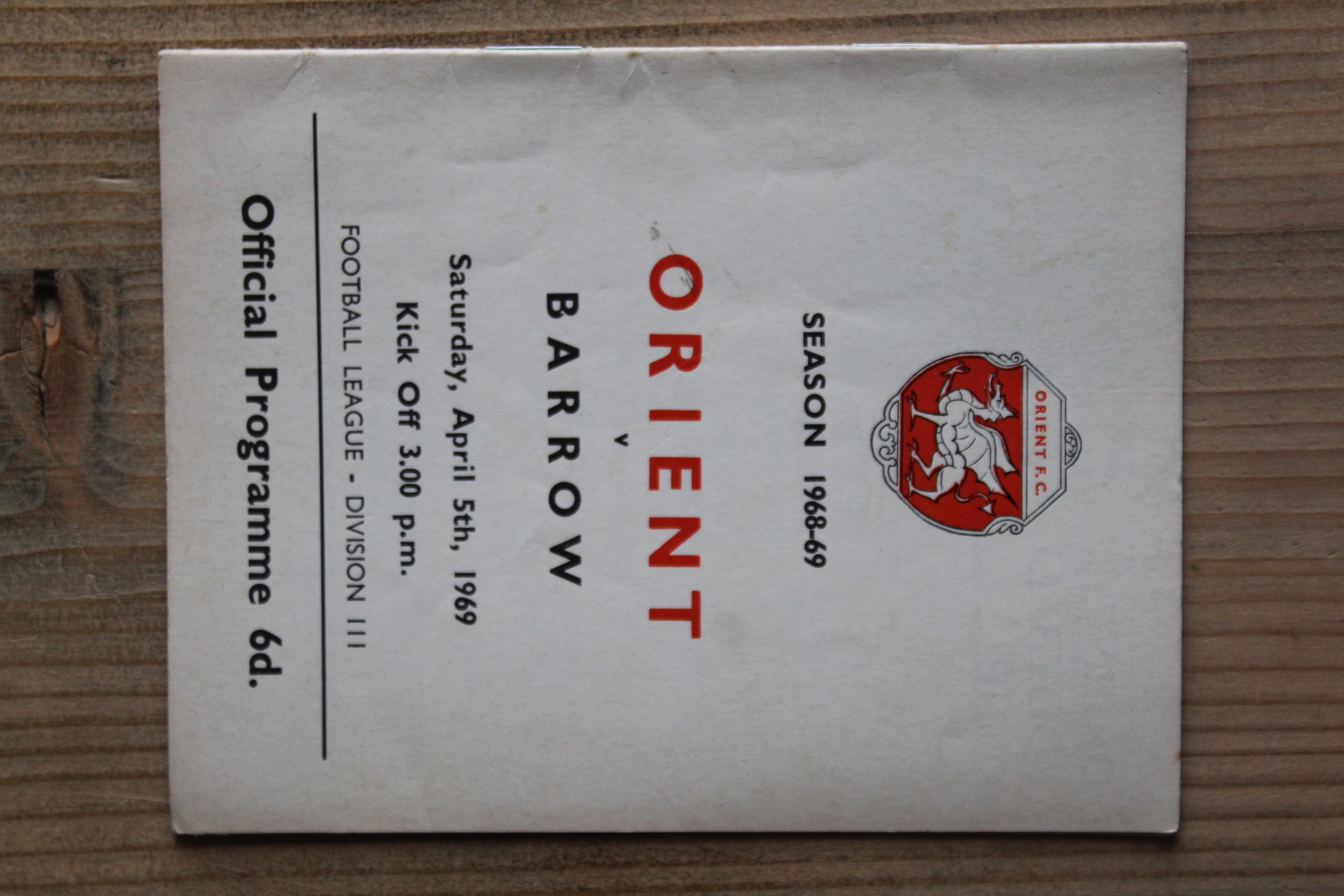 Orient v Barrow