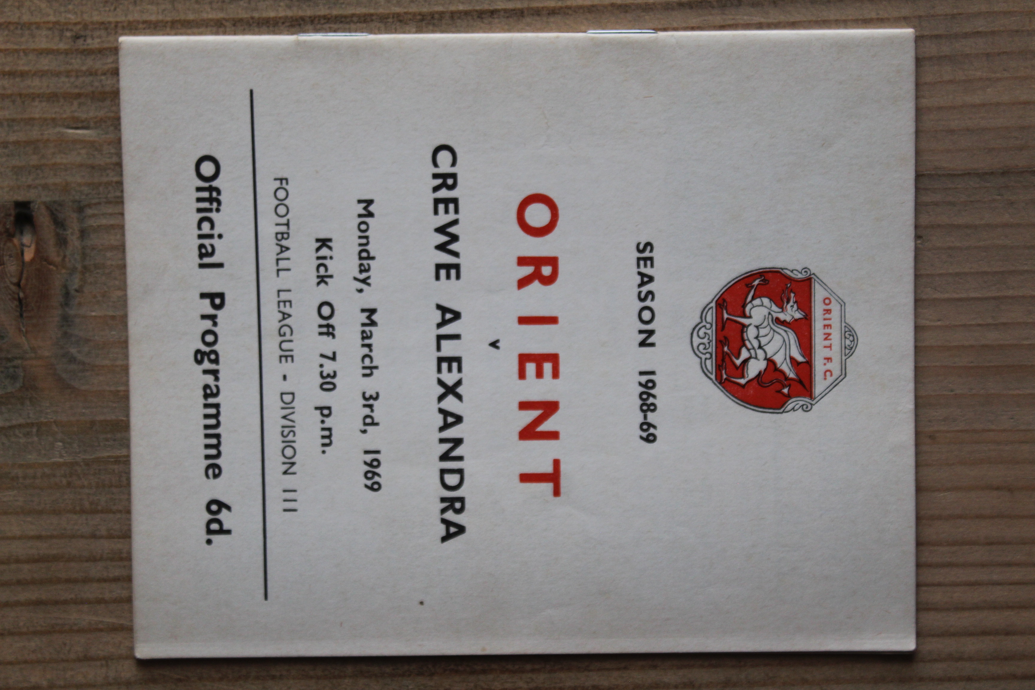 Orient v Crewe Alexandra FC