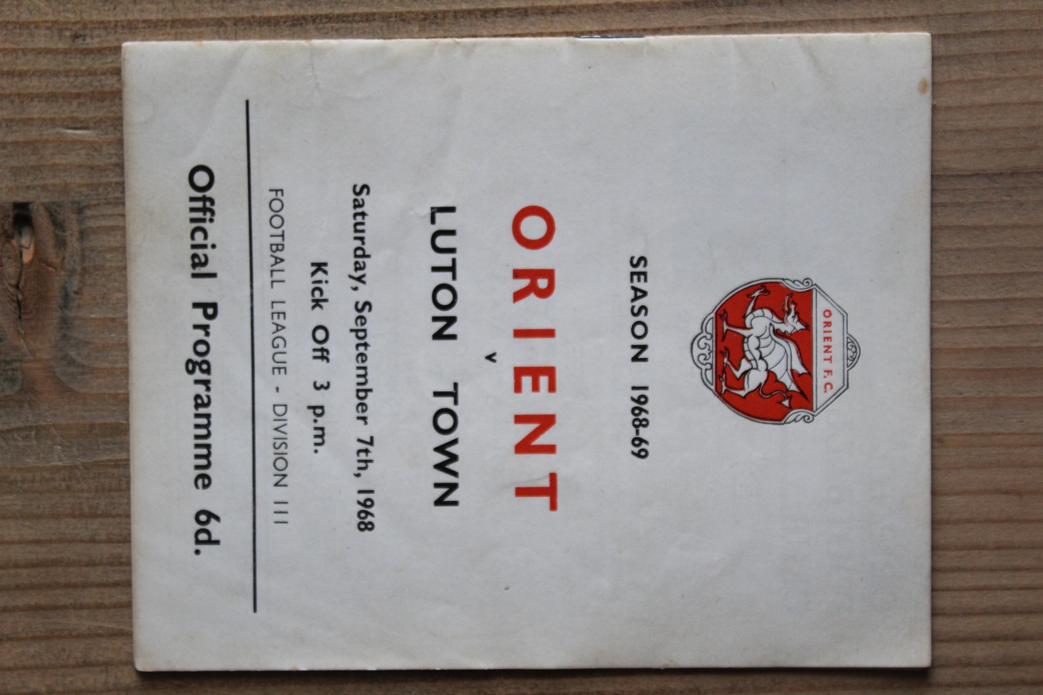 Orient v Luton Town FC
