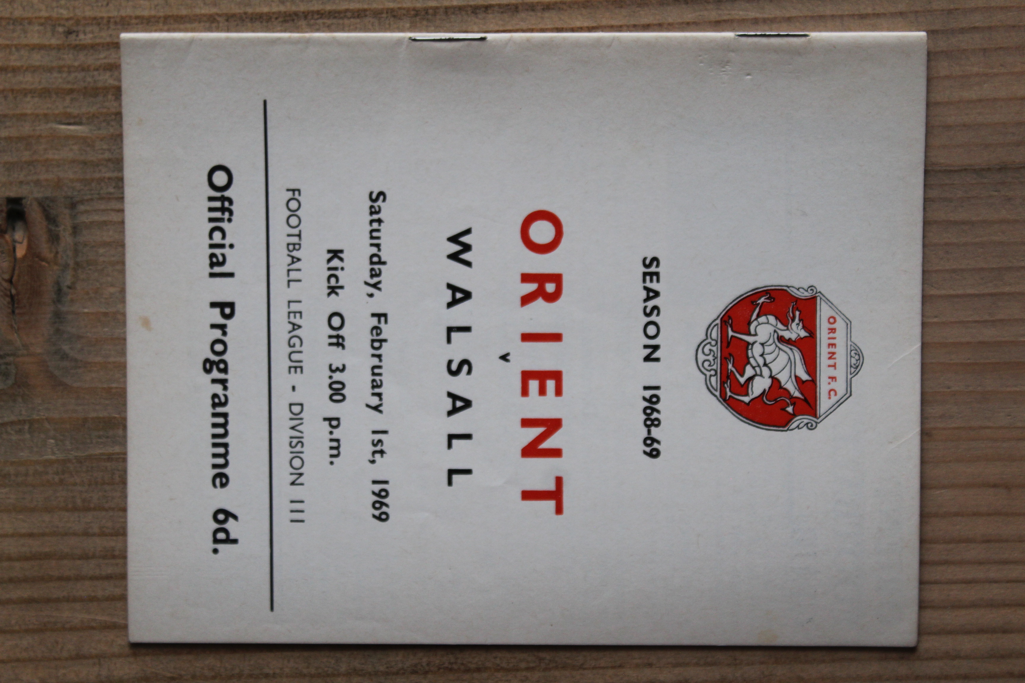 Orient v Walsall FC
