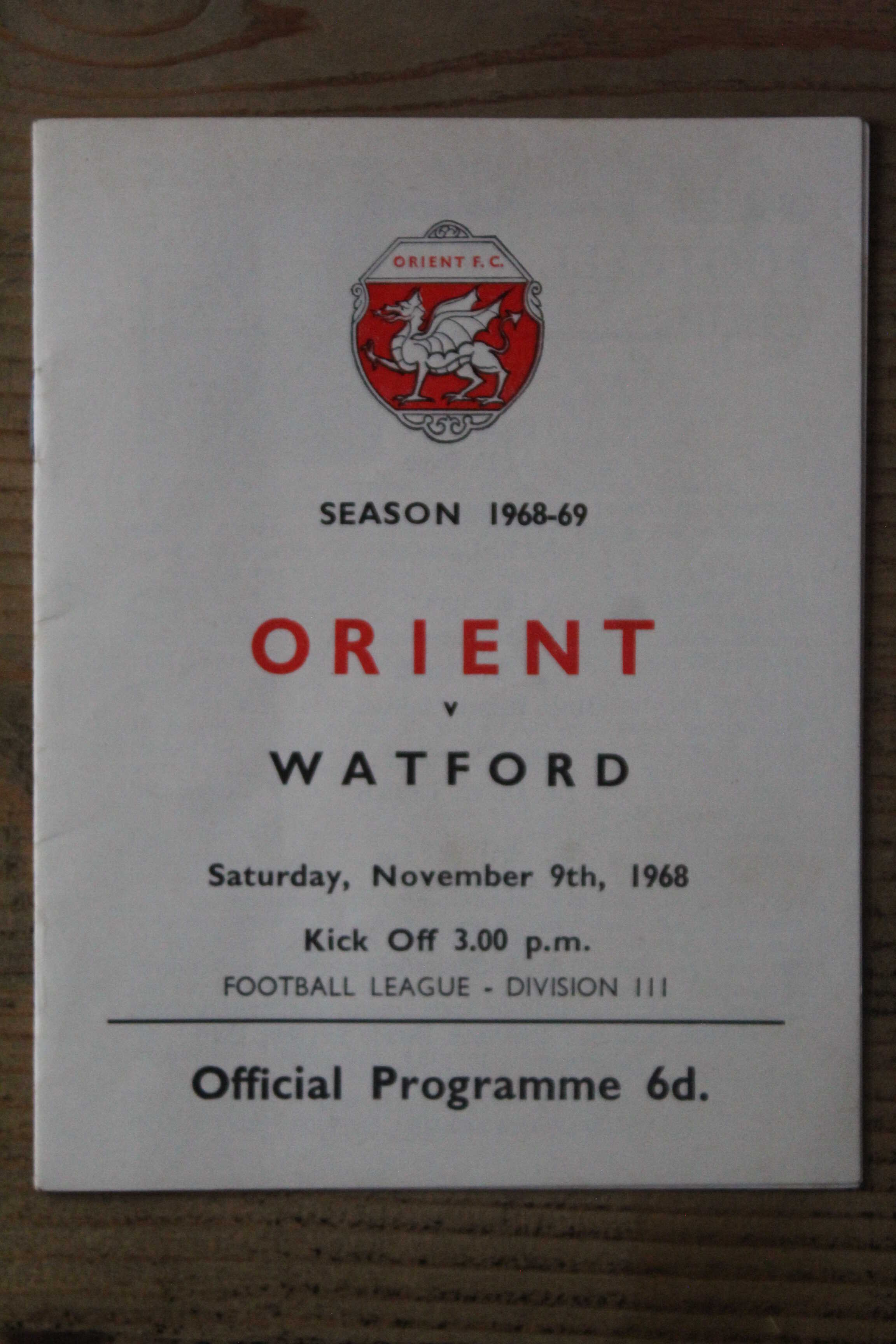 Orient v Watford FC