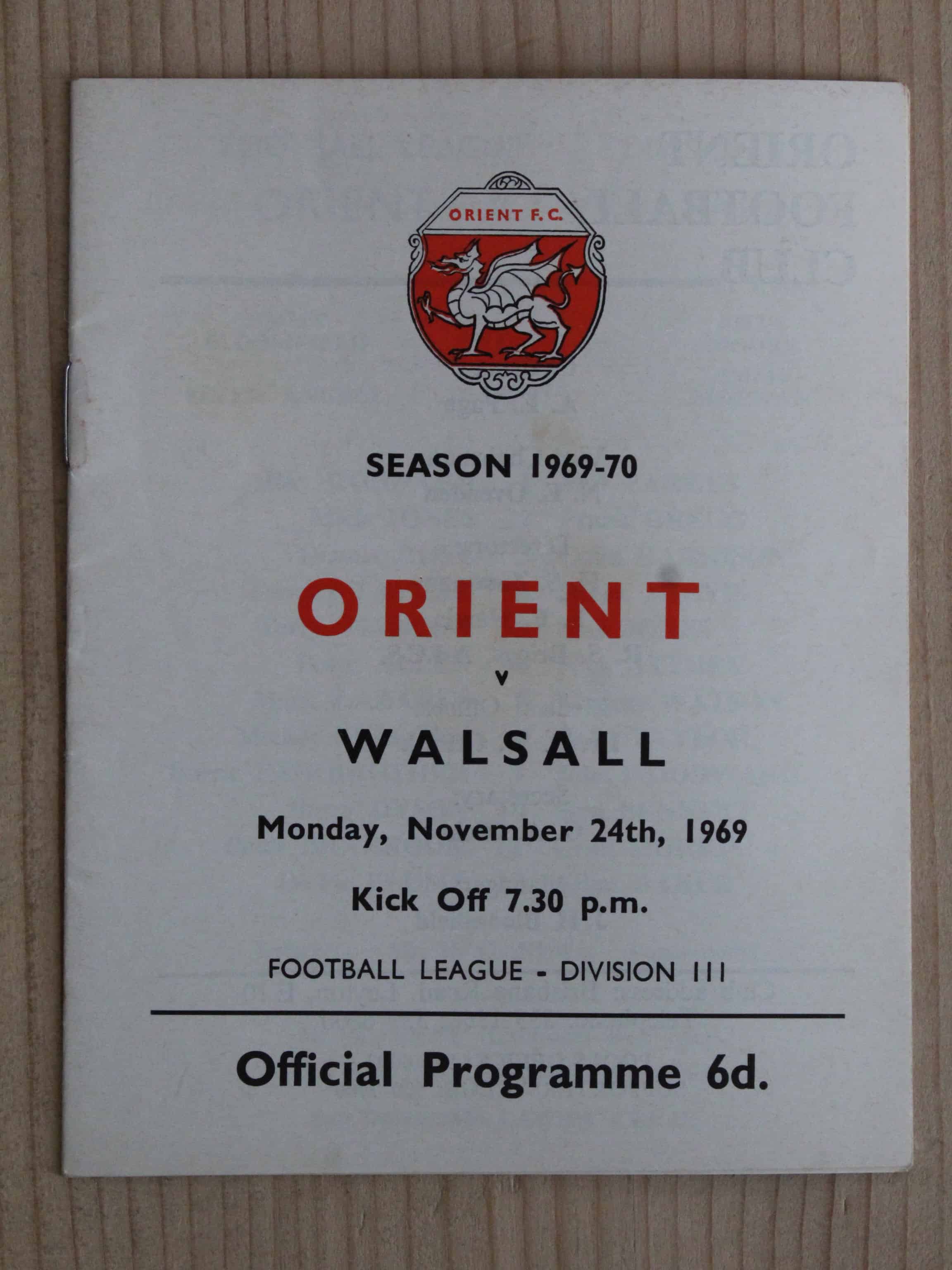 Orient v Walsall FC