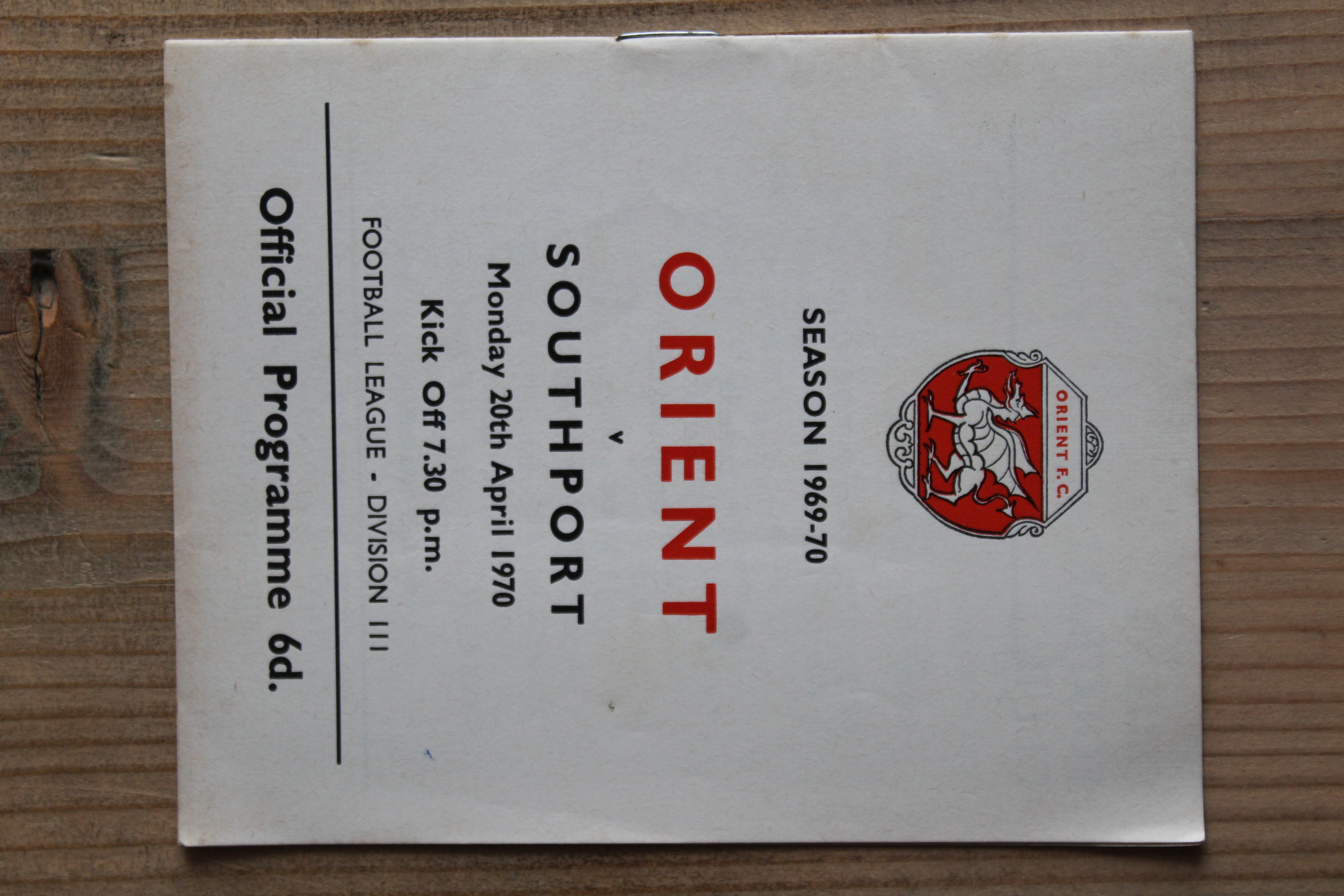 Orient v Southport