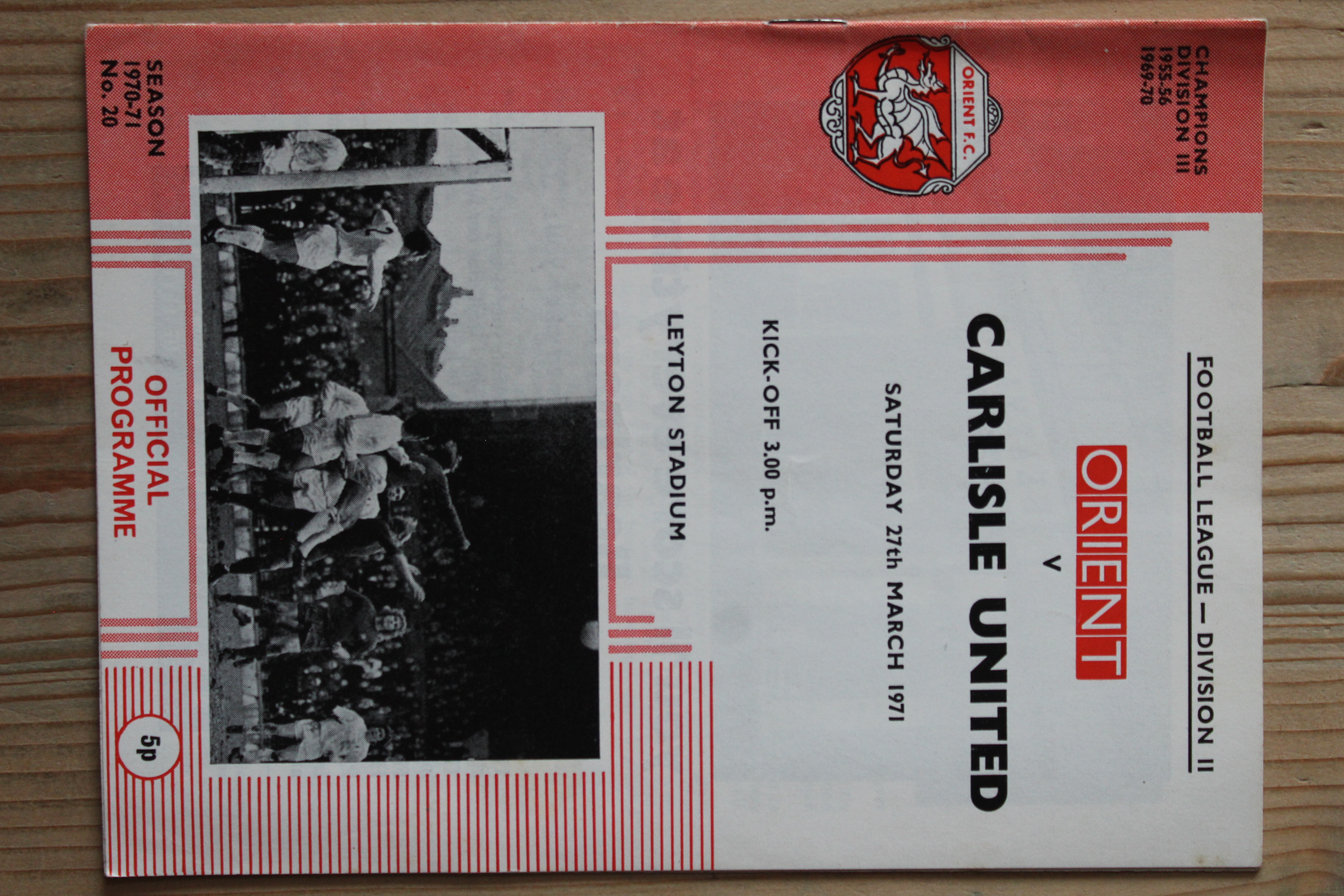 Orient v Carlisle United FC
