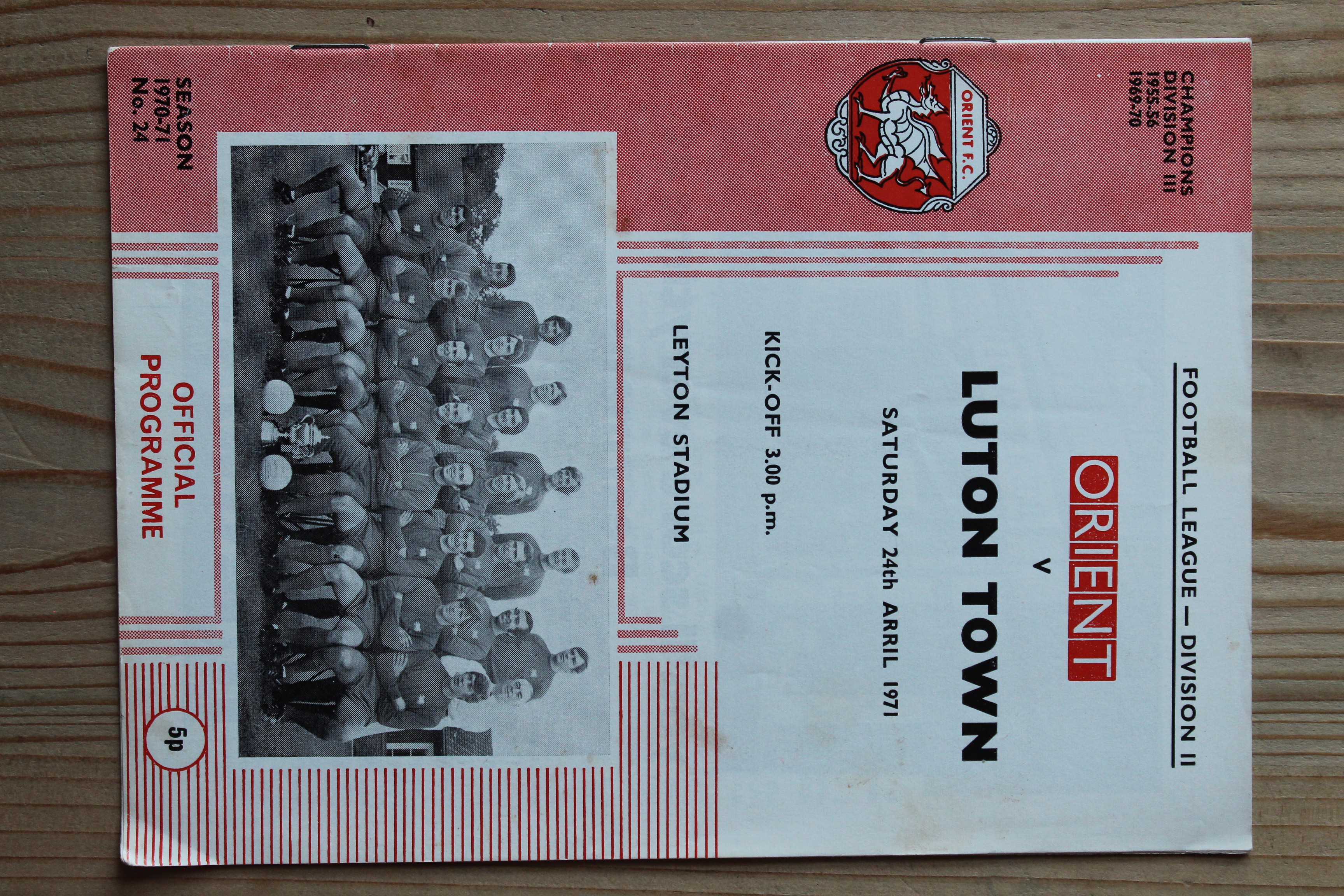Orient v Luton Town FC
