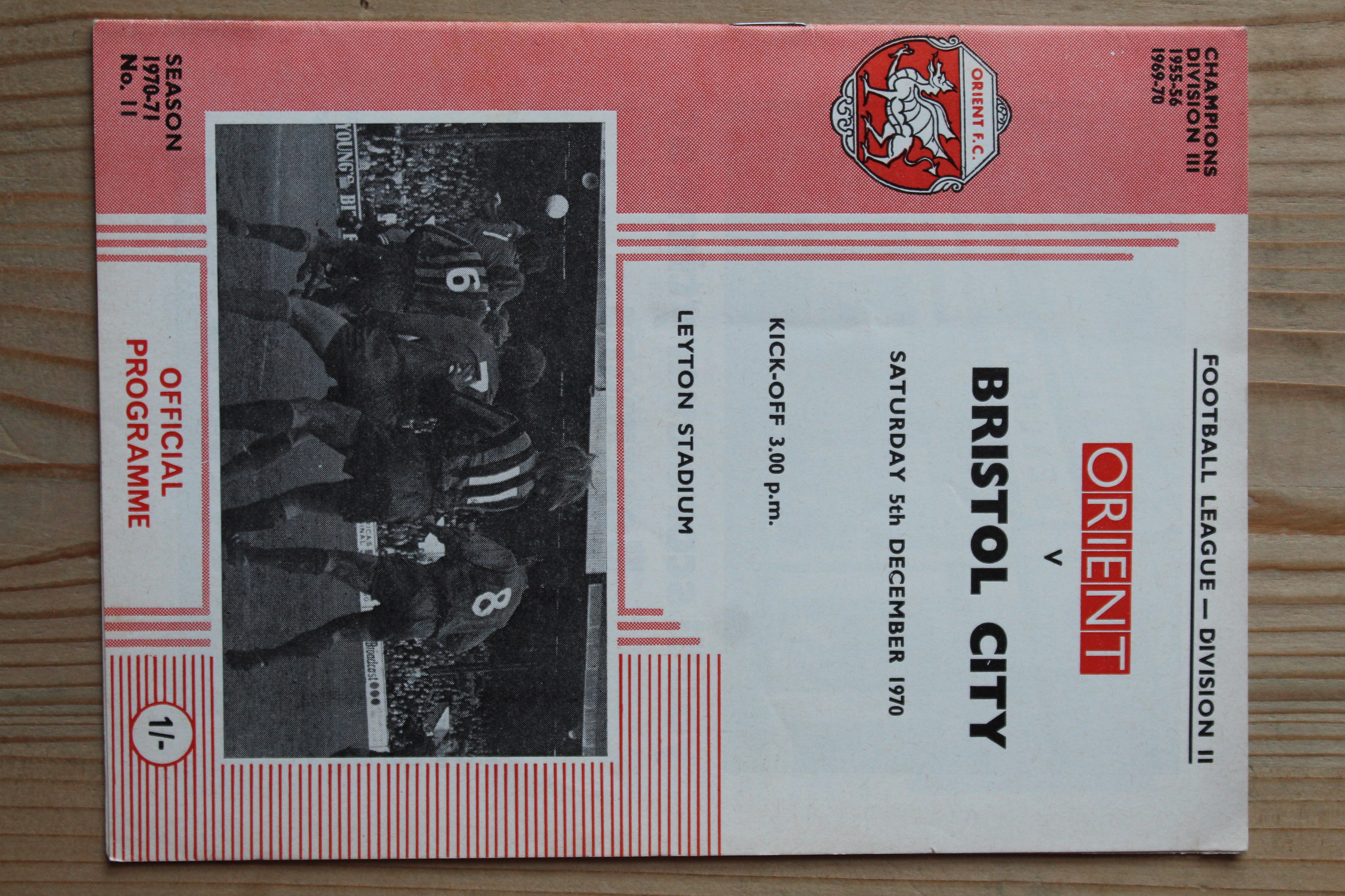 Orient v Bristol City FC