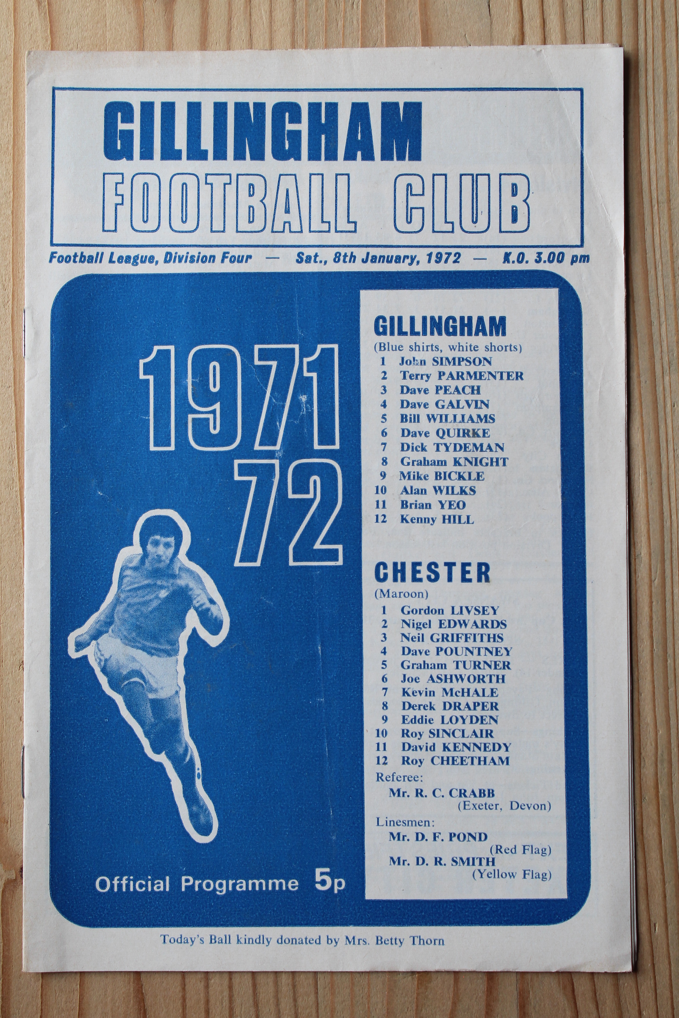 Gillingham FC v Chester City FC
