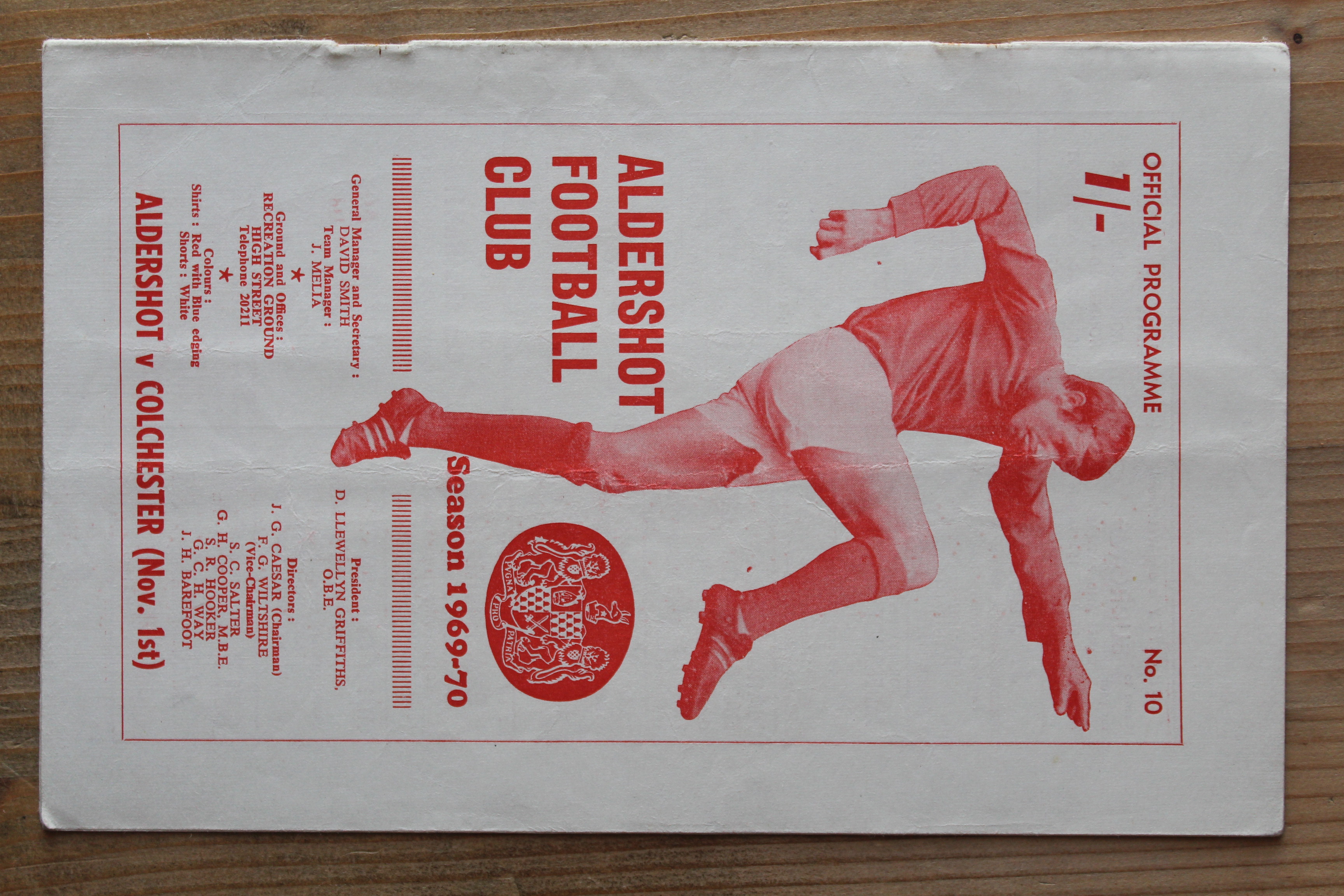 Aldershot F.C v Colchester United FC