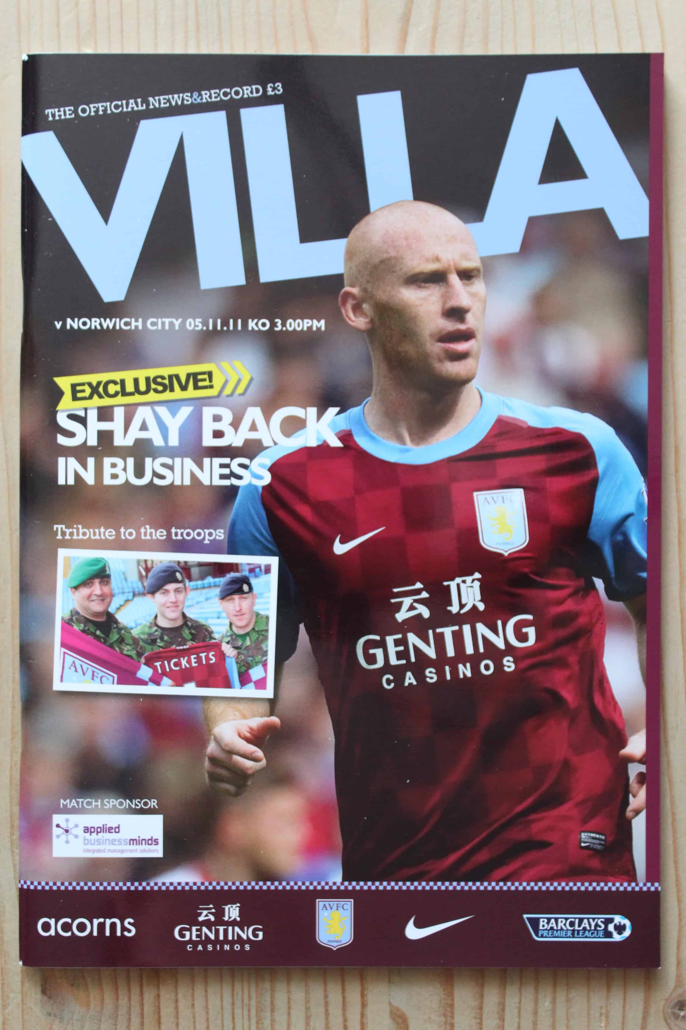 Aston Villa FC v Norwich City FC