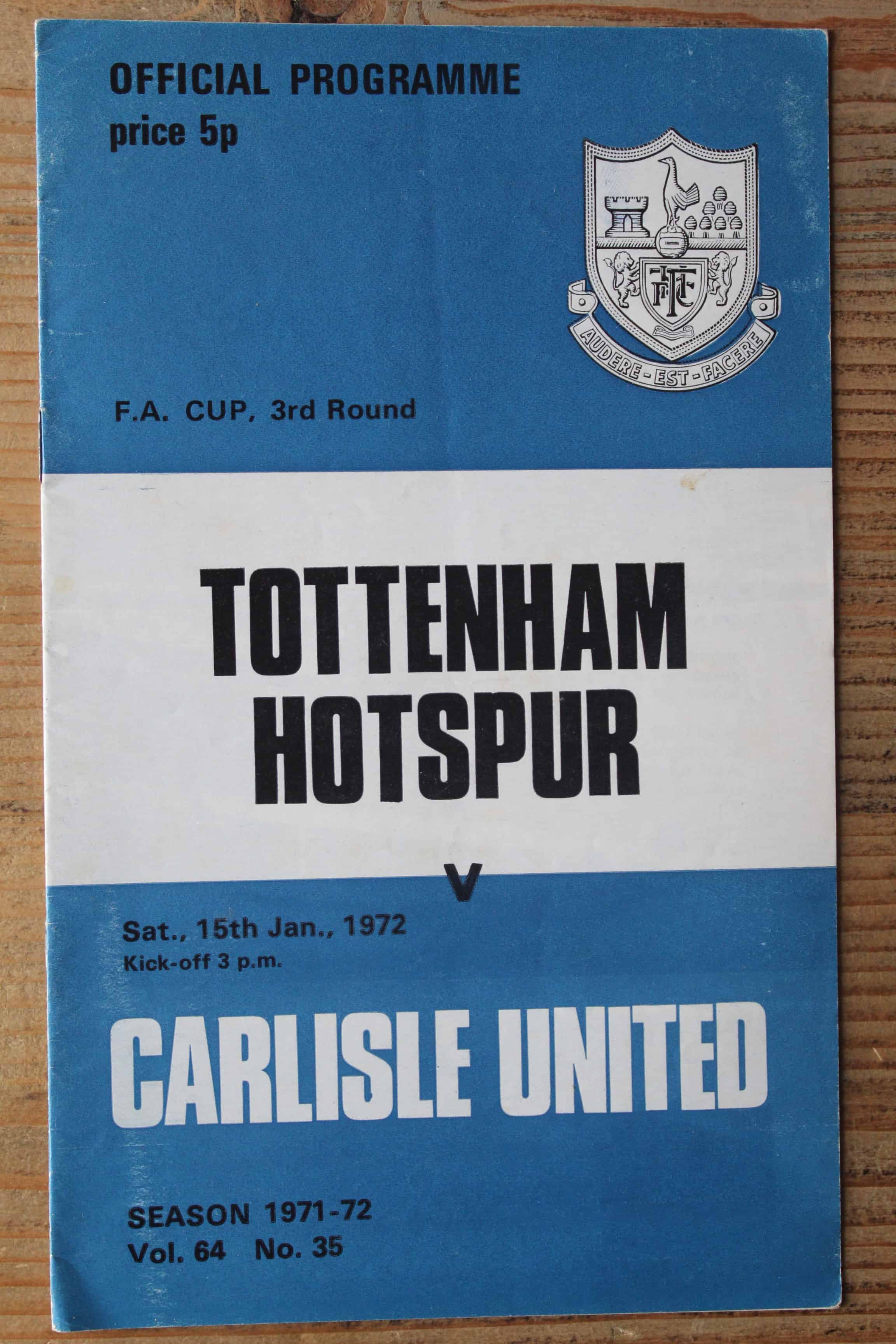 Tottenham Hotspur FC v Carlisle United FC